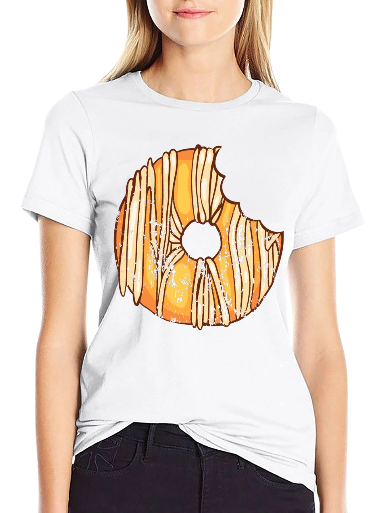 Black Bitten Donut Graphic Tee - Sweet Tooth Fashion view 9