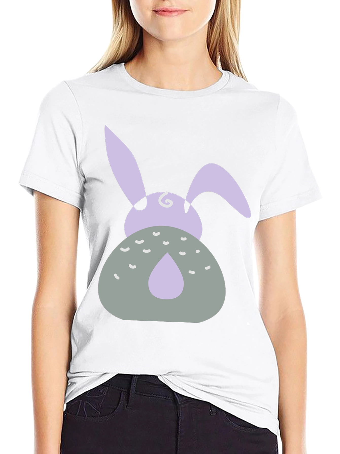 Black Easter Bunny Graphic Tee - Black view 9