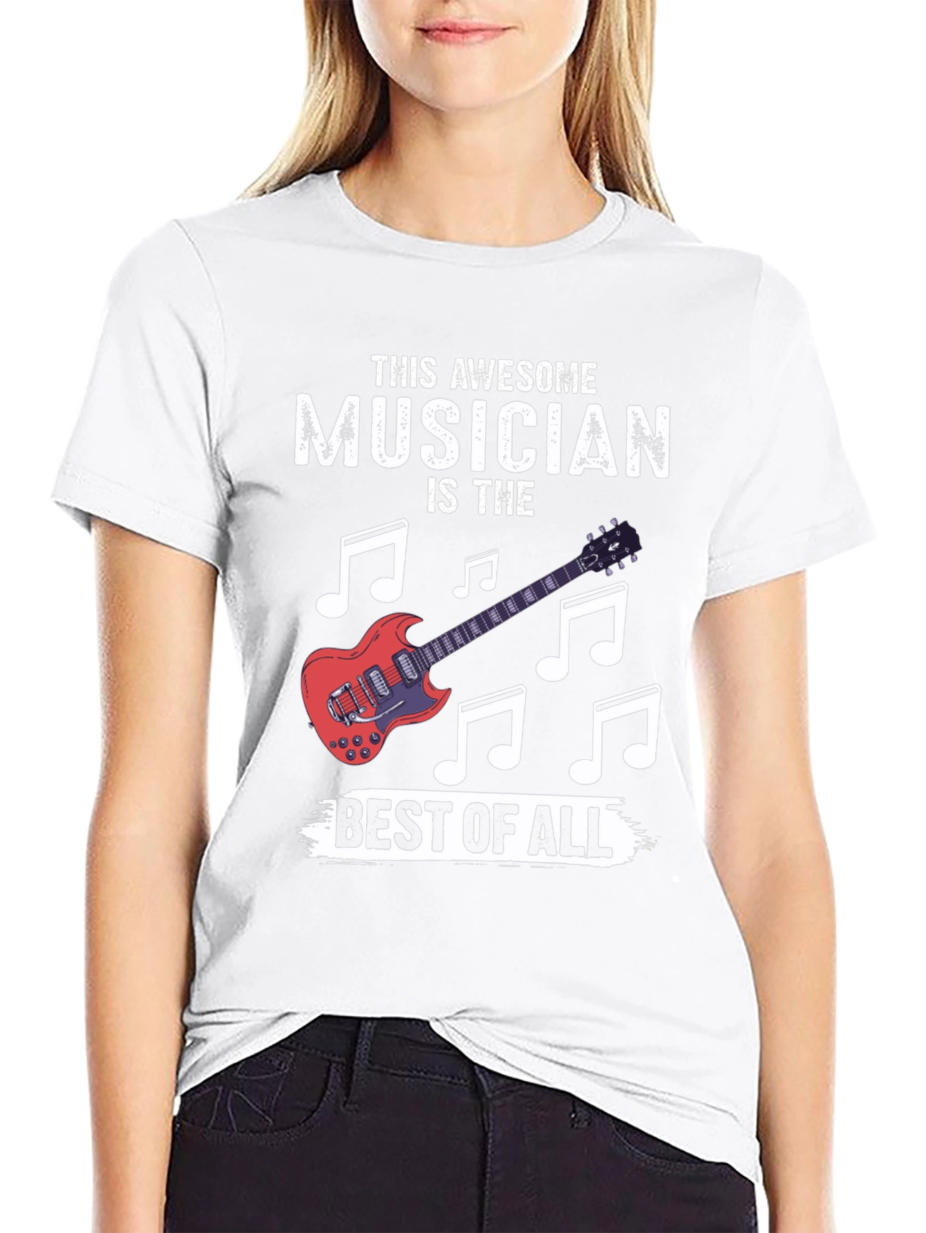 Black Awesome Musician Graphic T-Shirt view 9