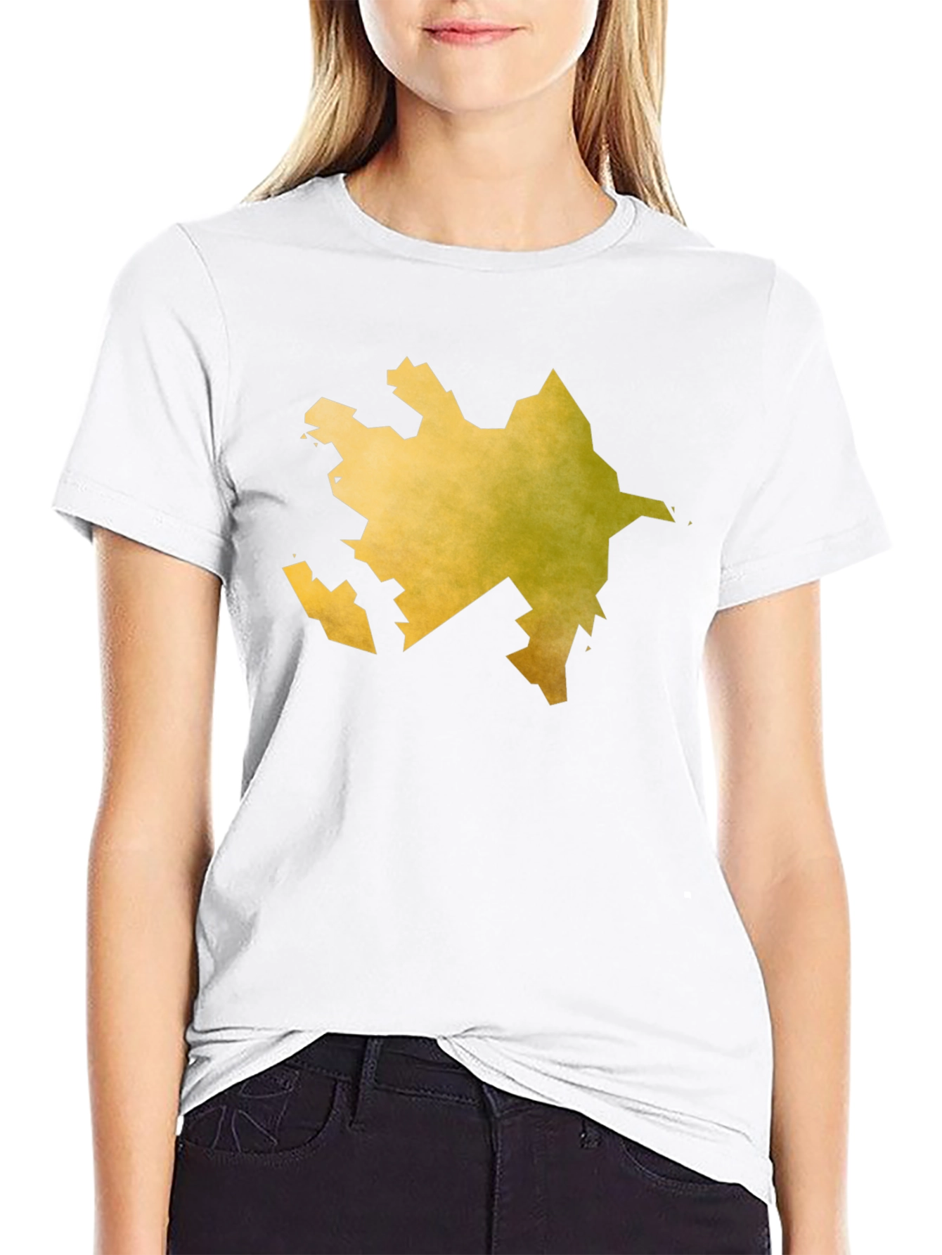 Black Azerbaijan Map T-Shirt - Black Tee view 9