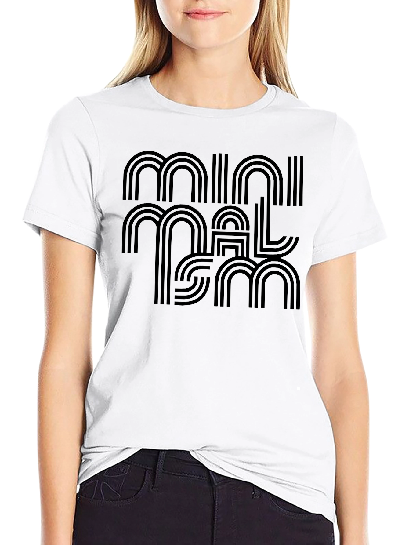 Black Minimalist Graphic Tee - Stylish Black T-Shirt view 9