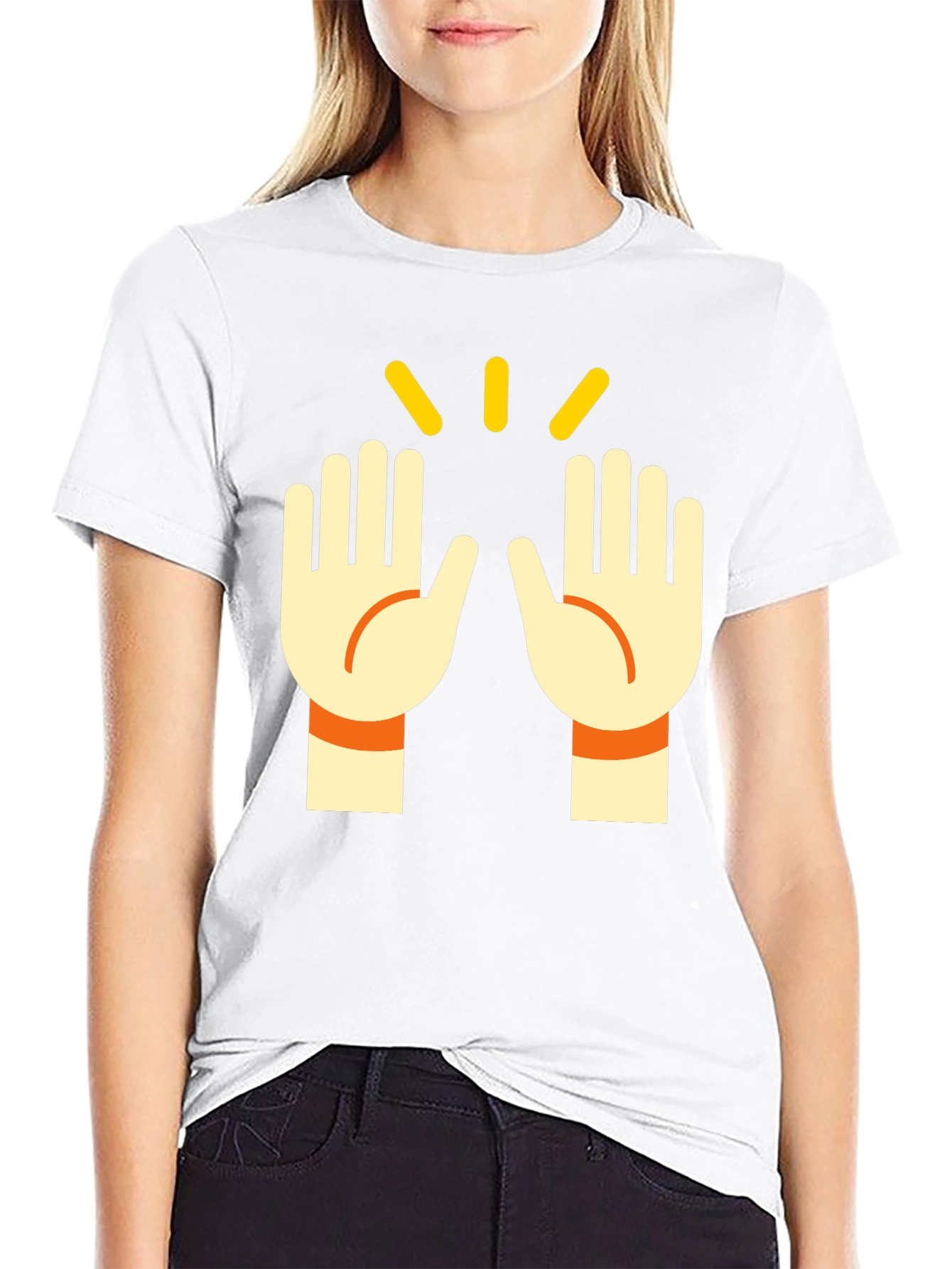 Black High Five Graphic Tee - Stylish Casual T-Shirt view 9