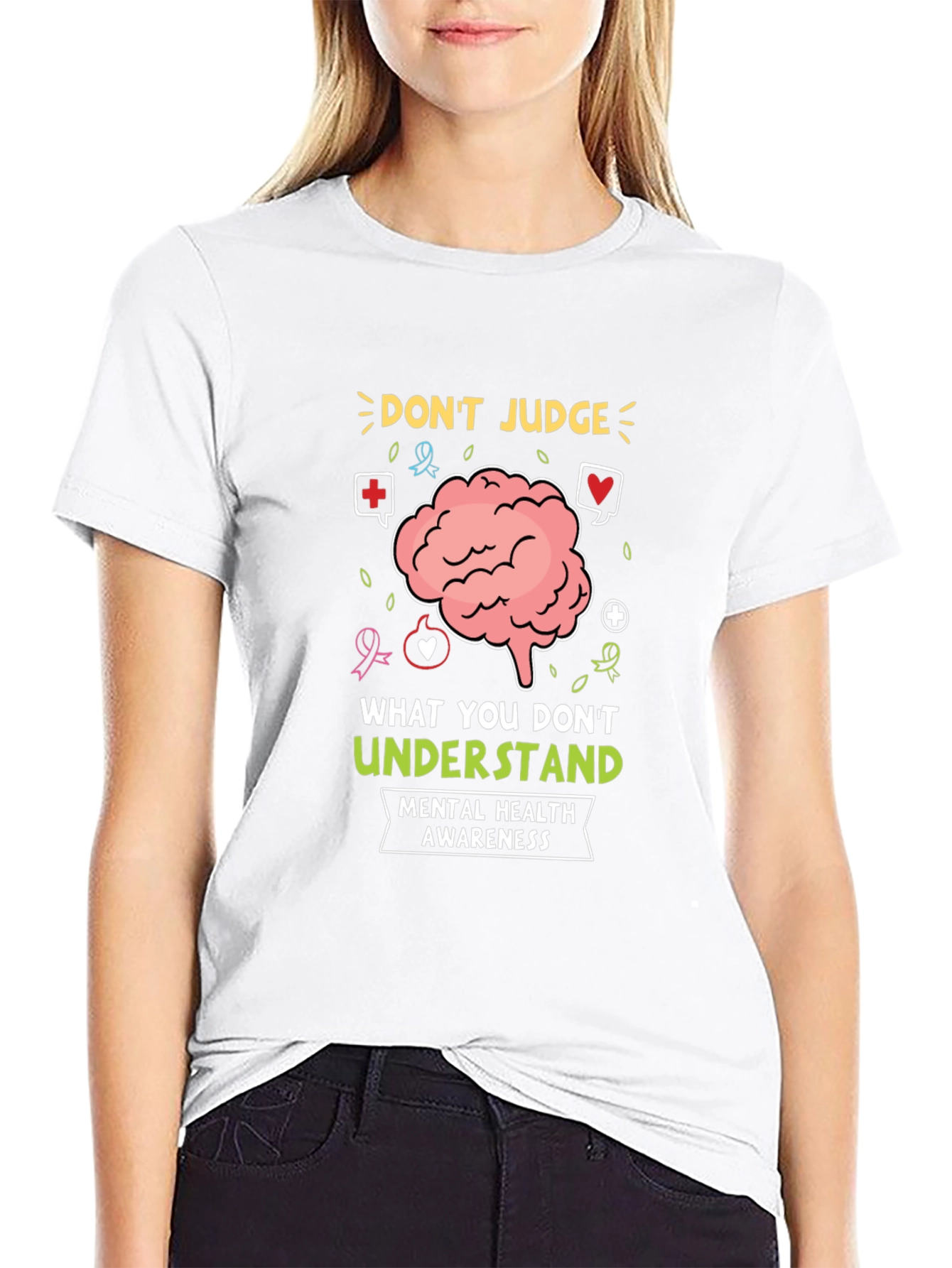 Black Mental Health Awareness Graphic T-Shirt view 9