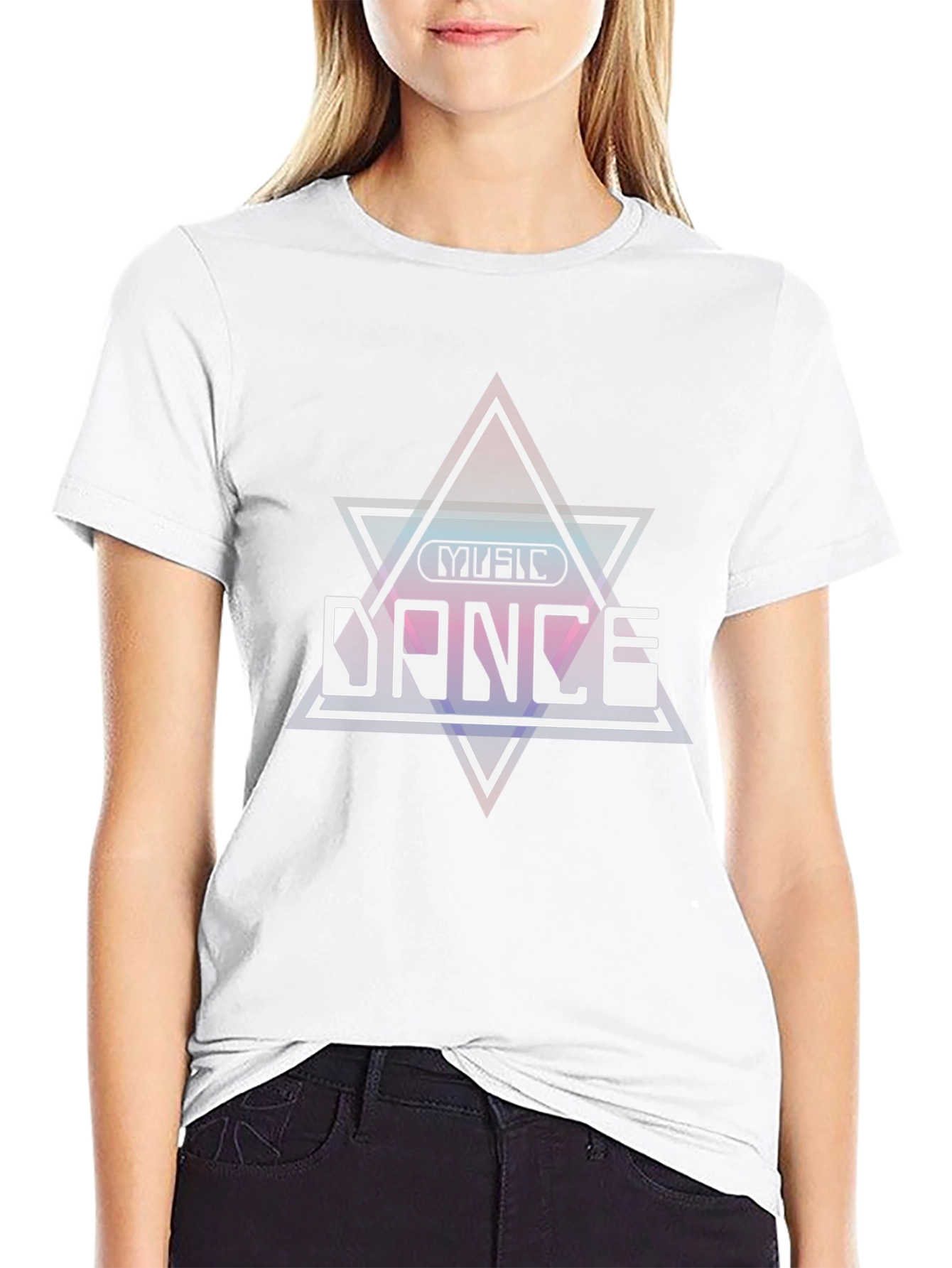 Black Music Dance Graphic Tee - Stylish Black Cotton T-Shirt view 9