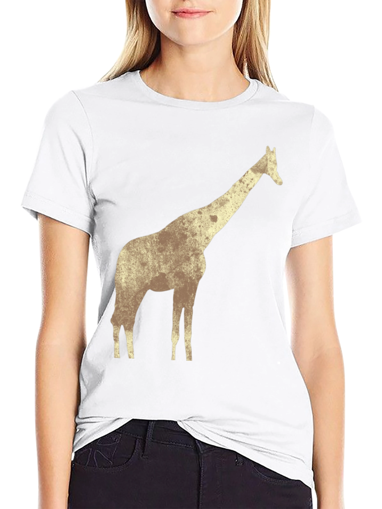 Black Giraffe Graphic Tee - Men's Black T-Shirt view 9