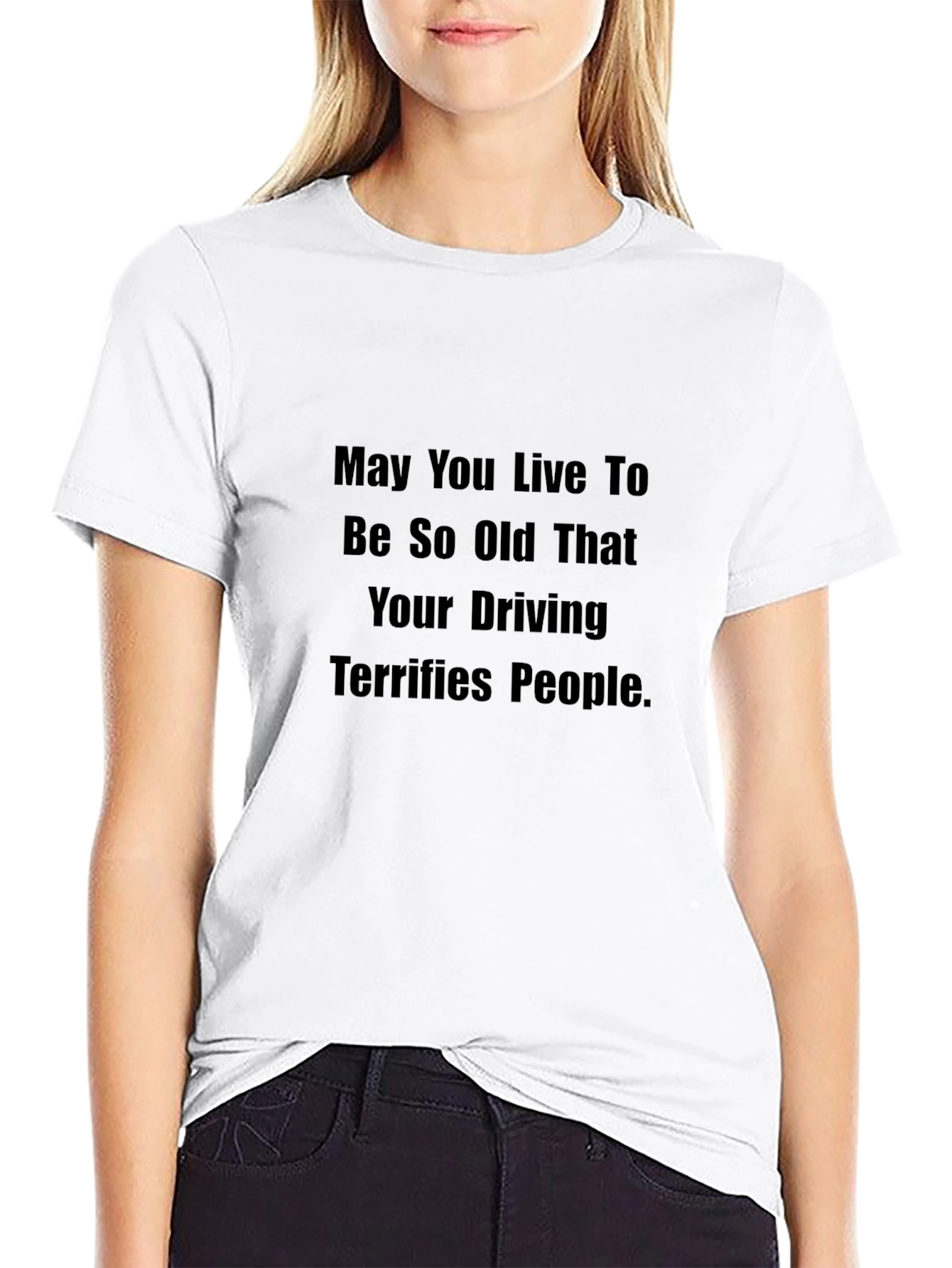 Black Funny Old Age Driving T-Shirt view 9