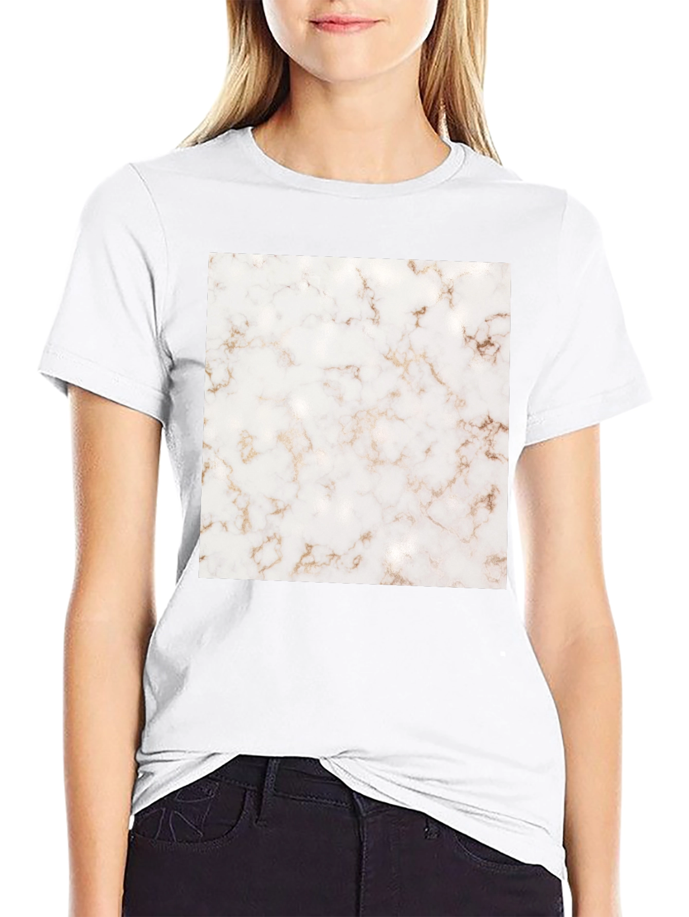 Black Marble Texture Tee - Stylish Comfort view 9