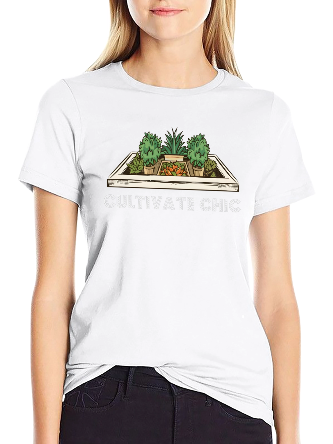 Black Cultivate Chic Graphic Tee view 9