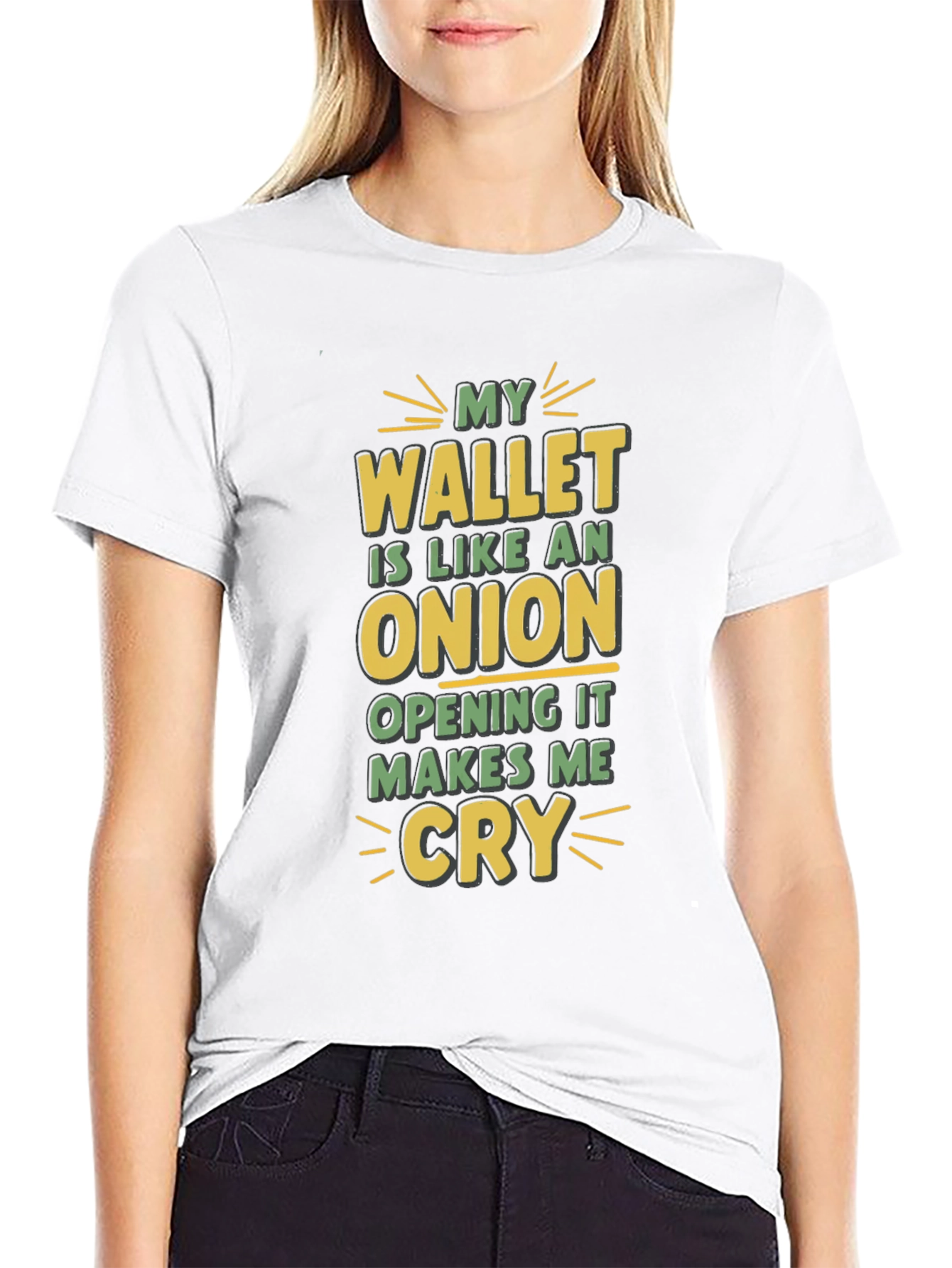 Black My Wallet is Like an Onion Funny T-Shirt view 9