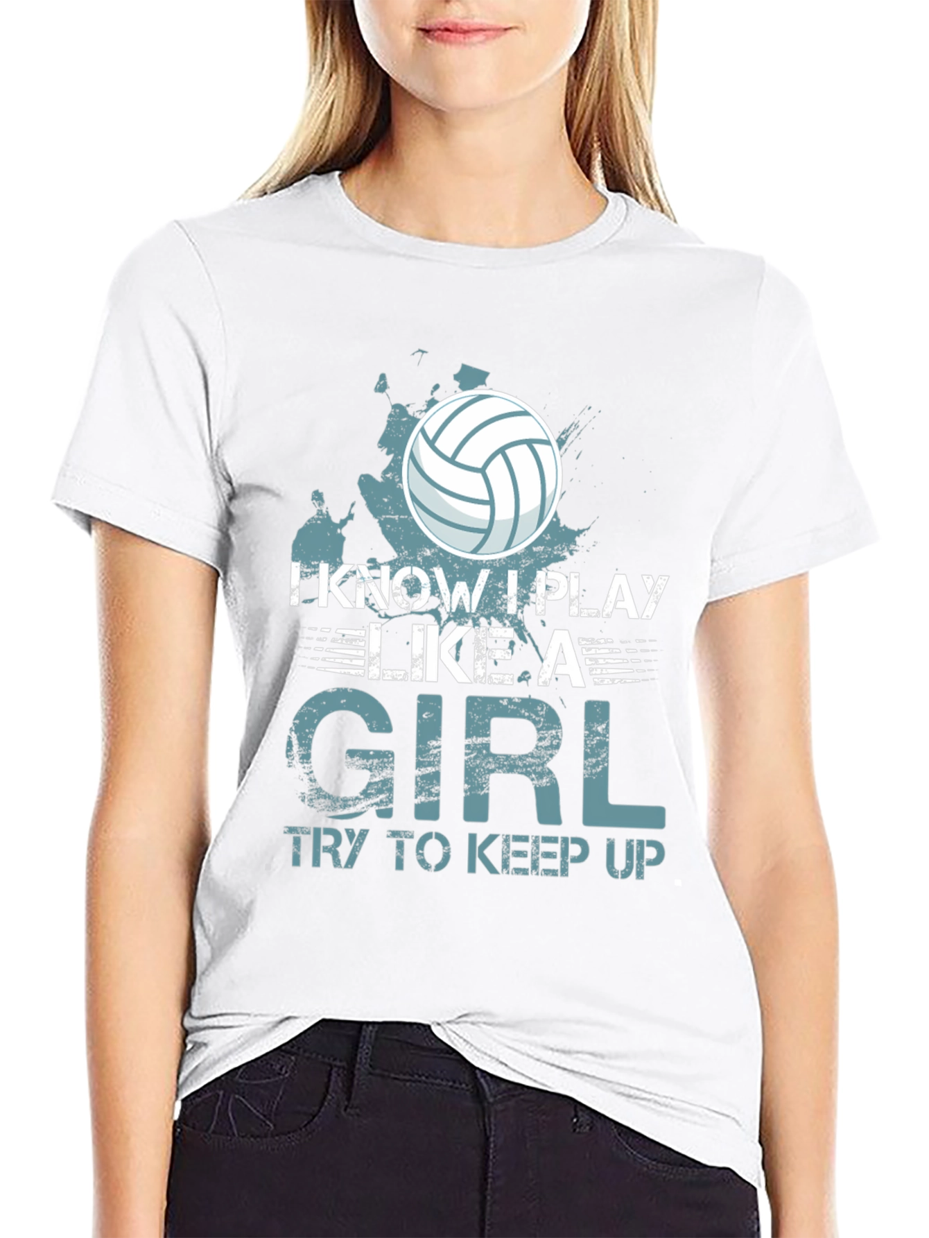 Black I Know I Play Like a Girl T-Shirt view 9