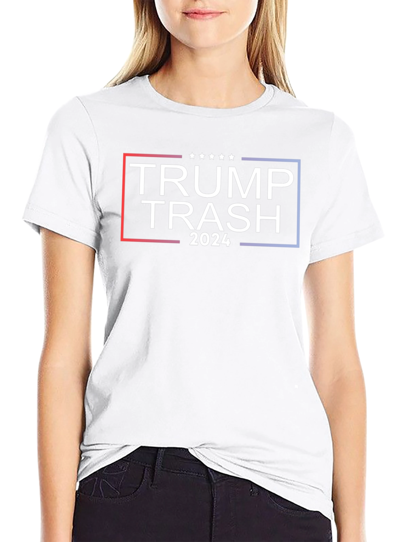 Black Trump Trash 2024 Graphic T-Shirt view 9