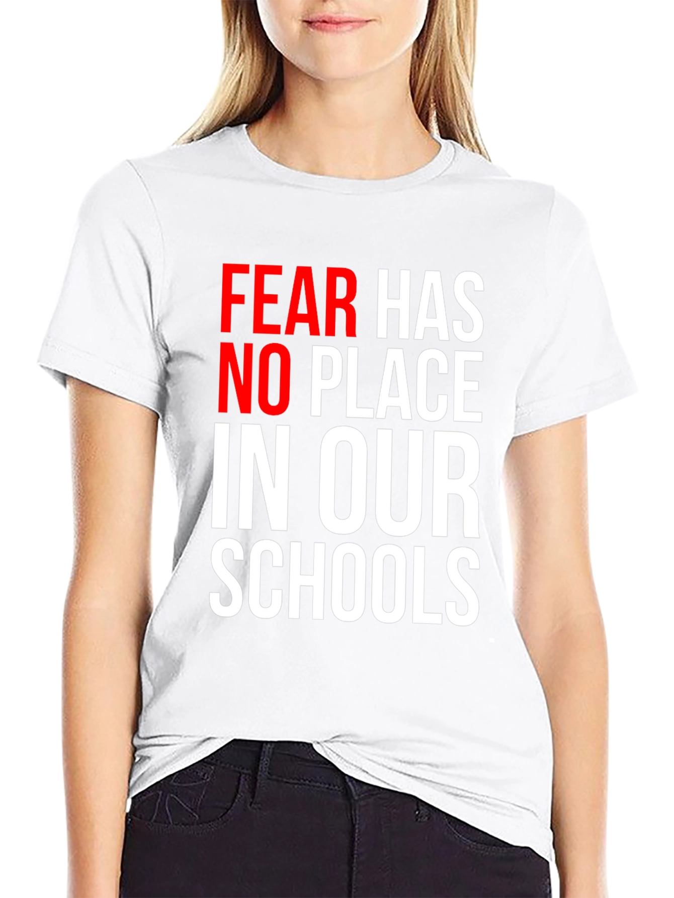 Black Fear Has No Place in Our Schools Graphic Tee view 9