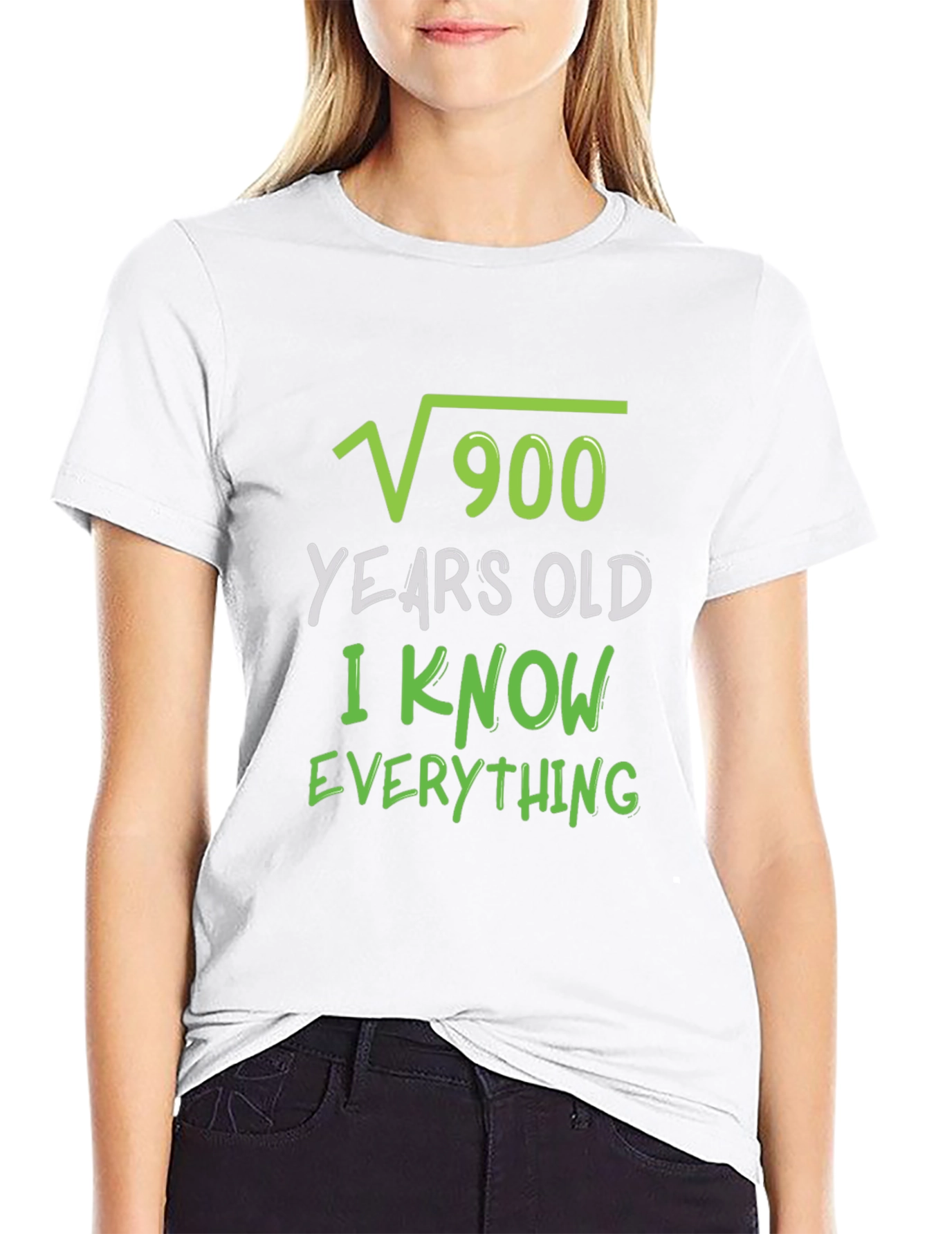 Black Funny Math Joke T-Shirt - √900 Years Old view 9