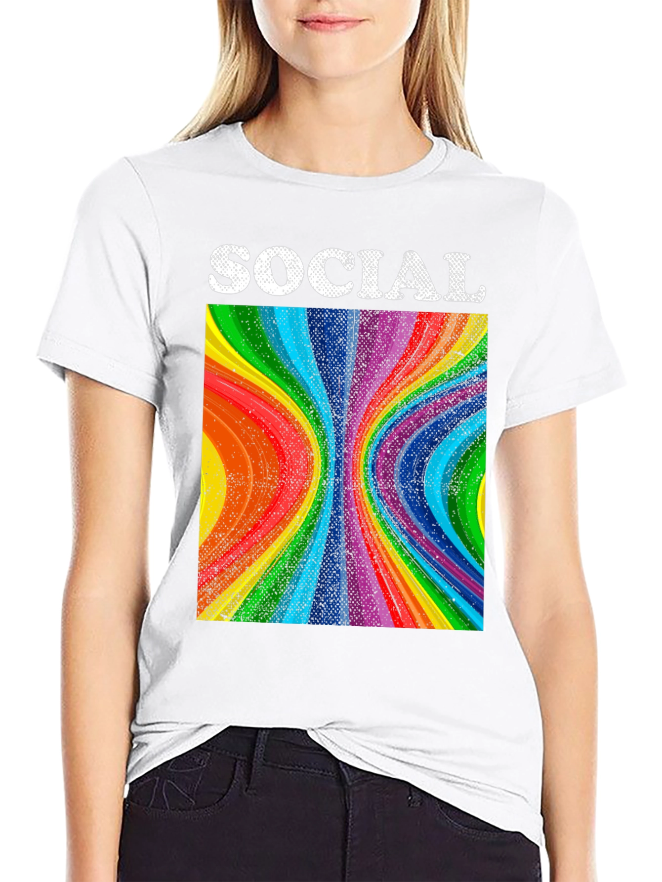 Black Social Spectrum T-Shirt view 9