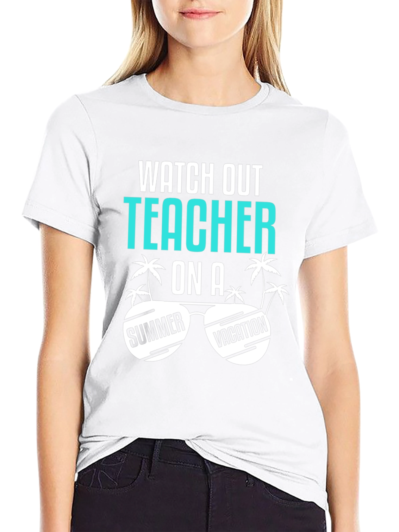 Black Teacher Summer Vacation T-Shirt view 9