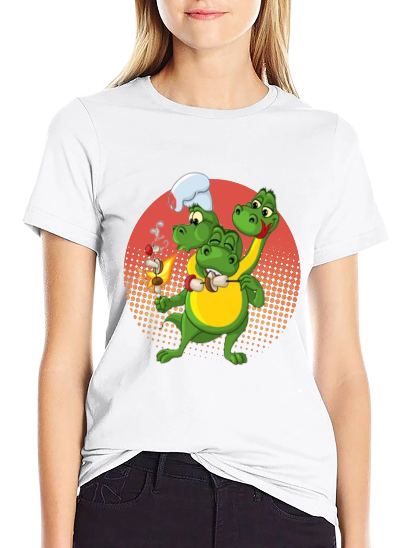 Dinosaur Chef T-Shirt - Marshmallow Roasting - 9
