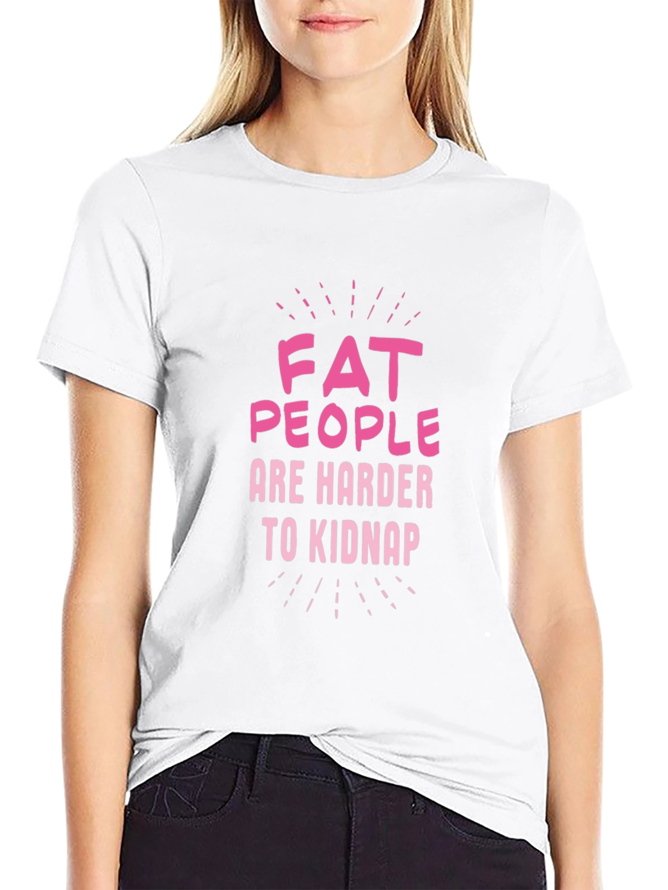 Black Fat People Are Harder to Kidnap Graphic Tee view 9