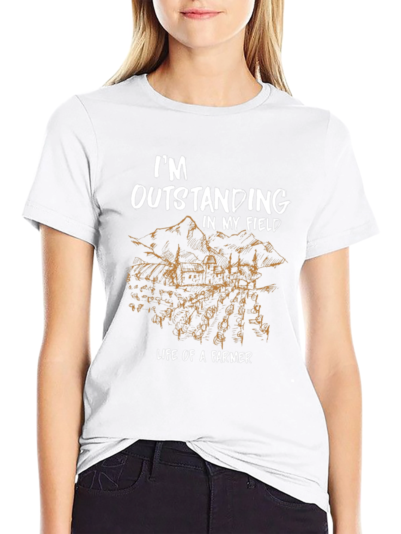 Black Outstanding Farmer T-Shirt view 9