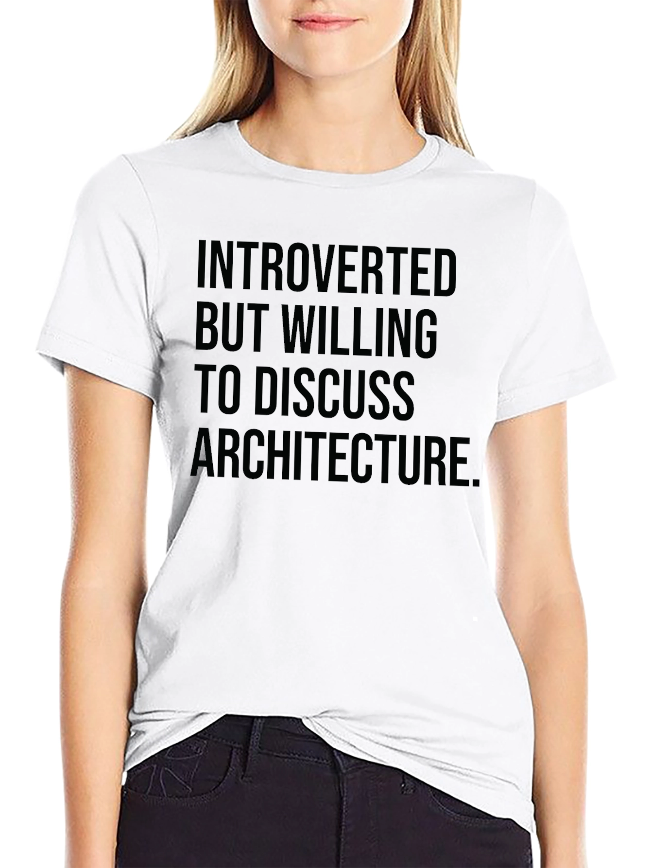 Black Introverted Architect T-Shirt: Discuss Architecture view 9