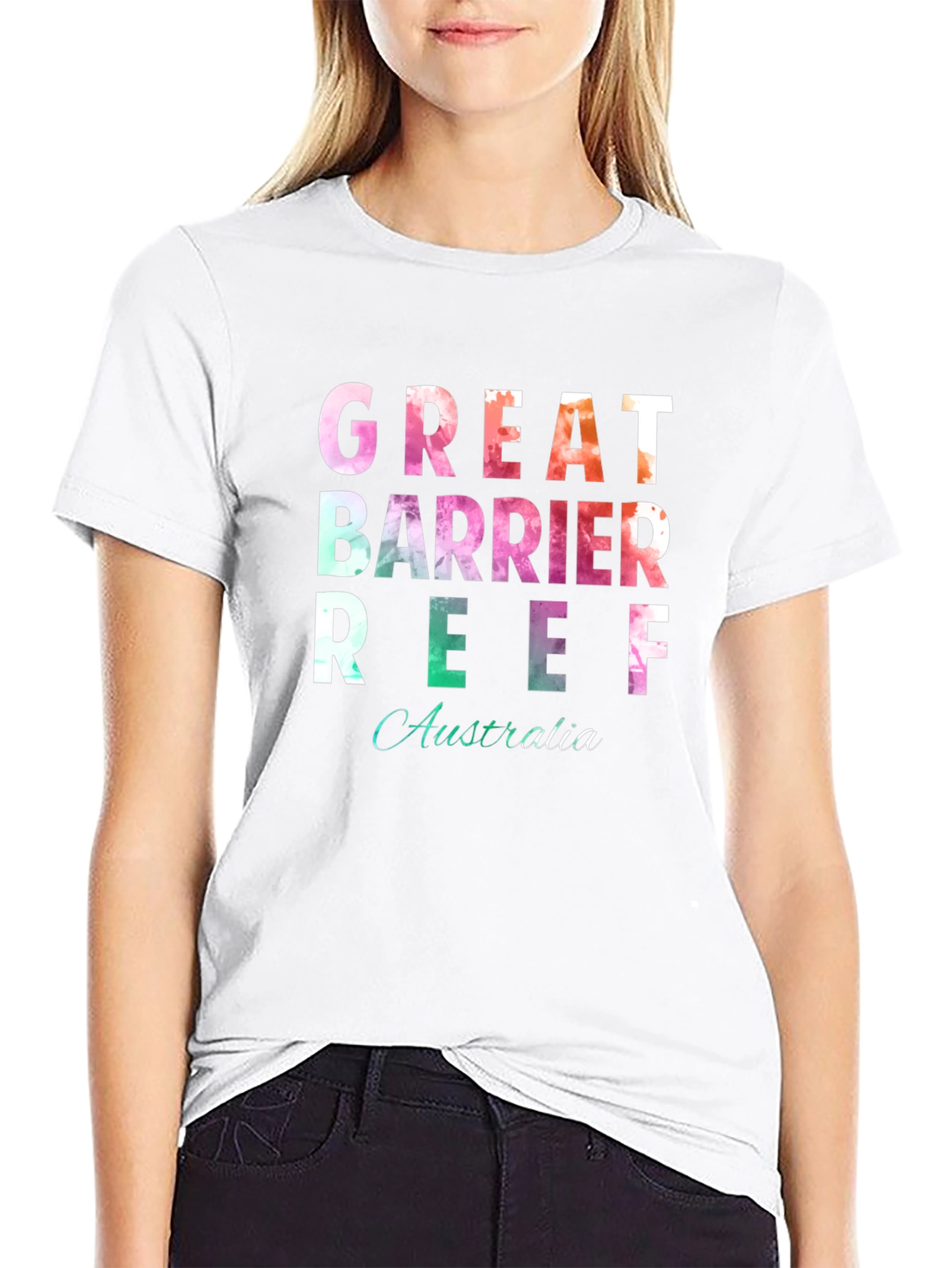 Black Great Barrier Reef Australia T-Shirt view 9