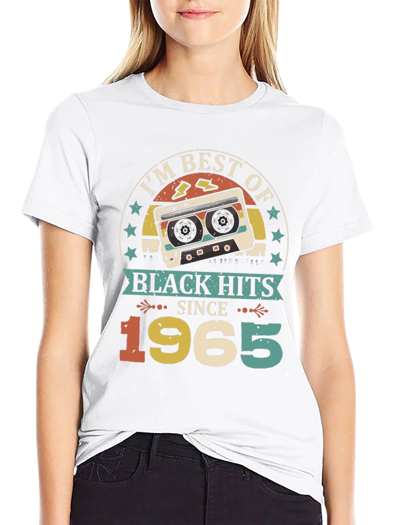 Black Best of Black Hits 1965 Vintage Cassette T-Shirt view 9