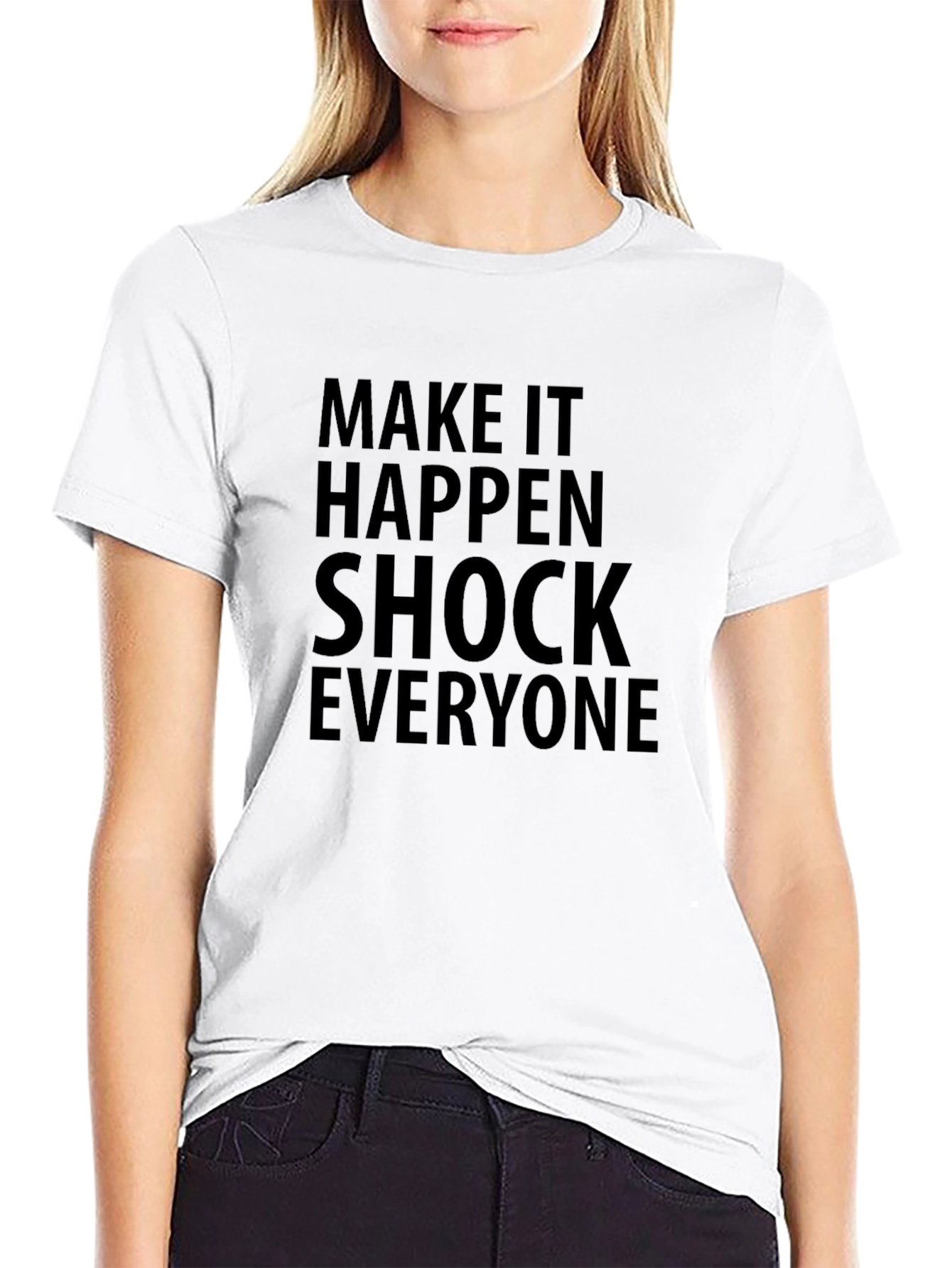 Black Make It Happen Graphic Tee view 9