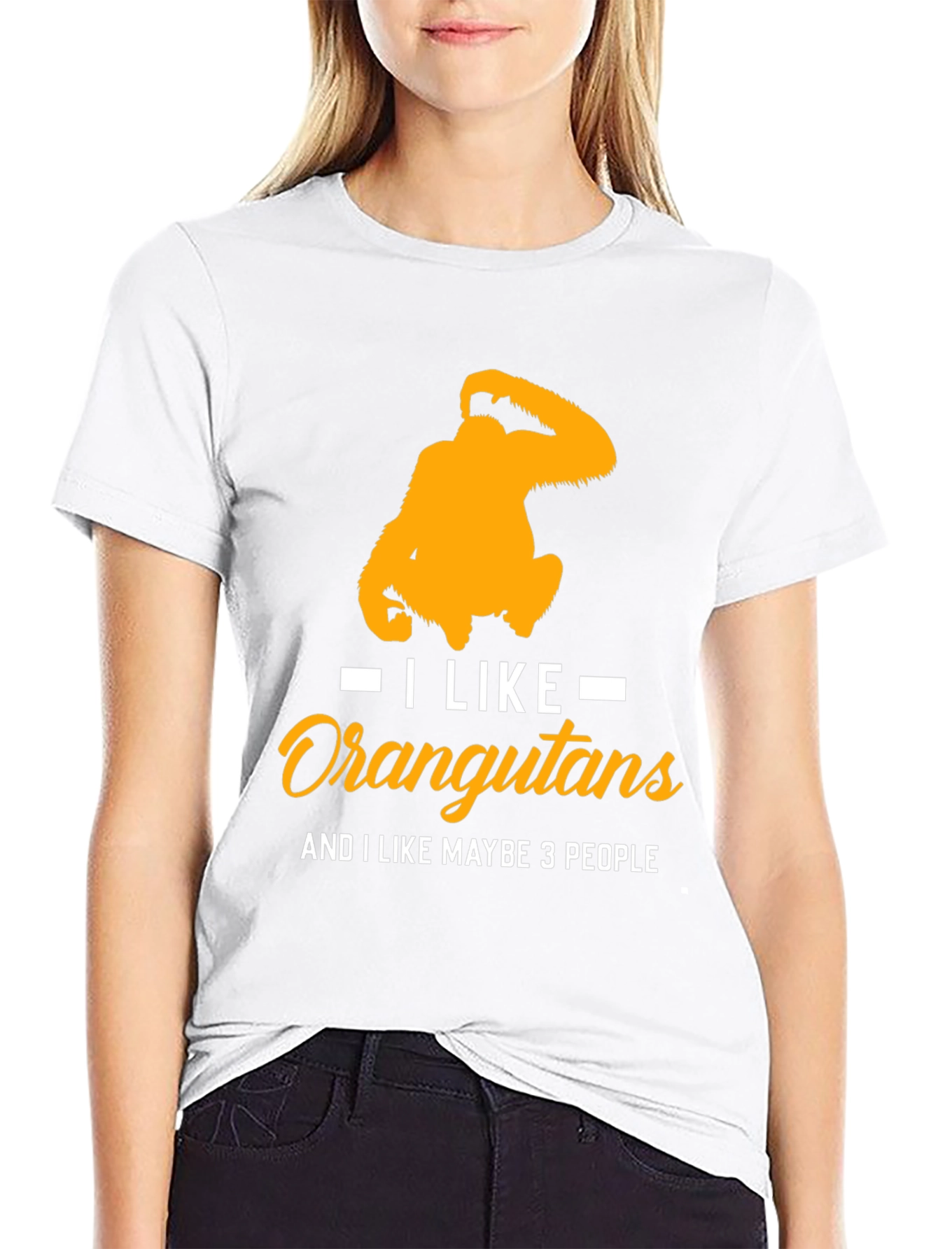 Black I Like Orangutans Graphic T-Shirt view 9