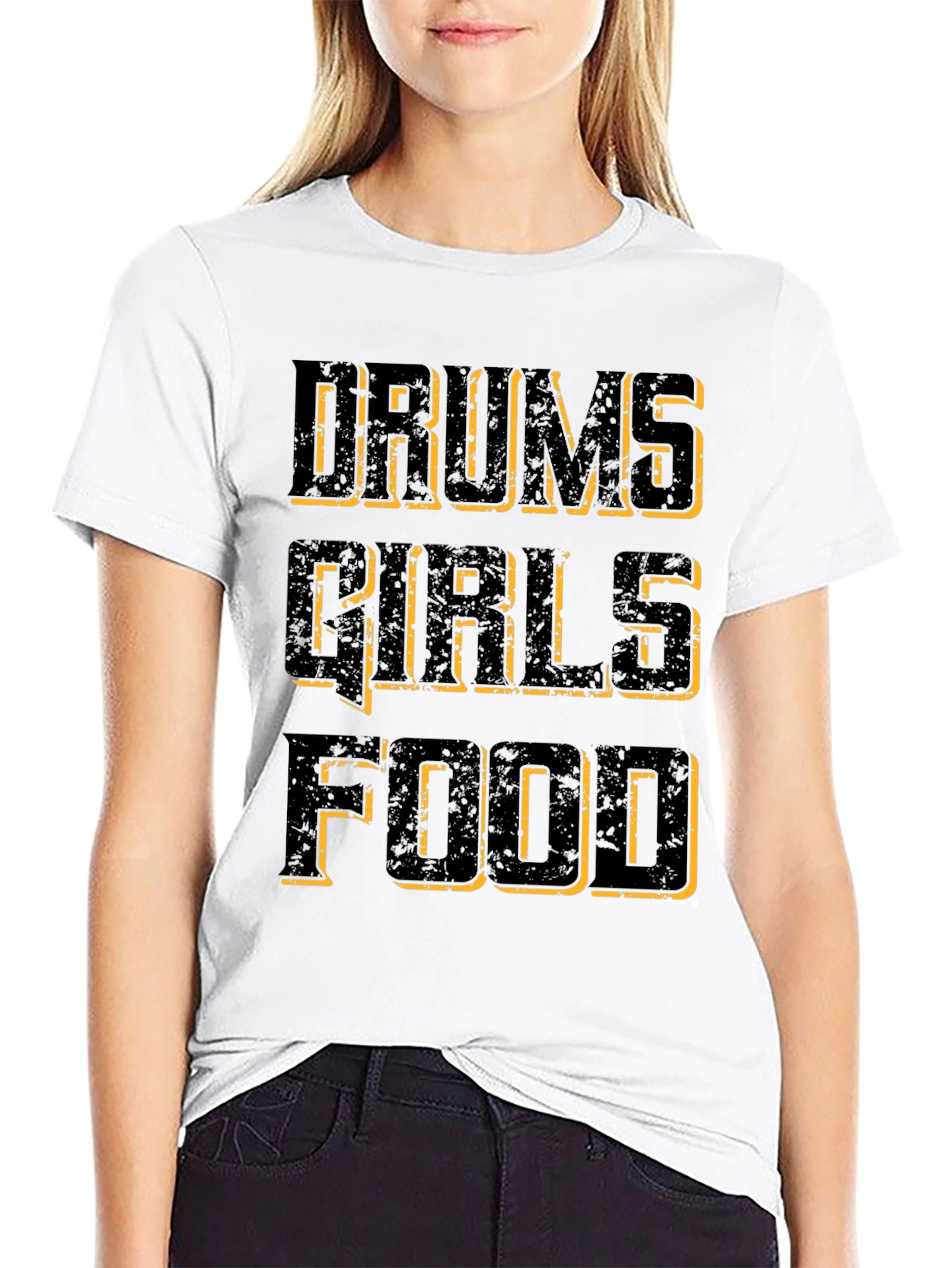 Black Drums Girls Food Graphic Tee view 9