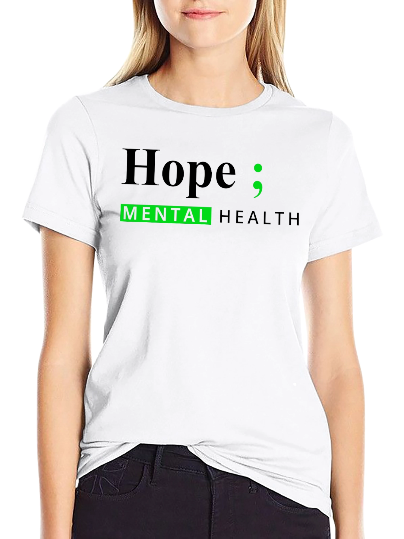 Black Hope; Mental Health Awareness T-Shirt view 9