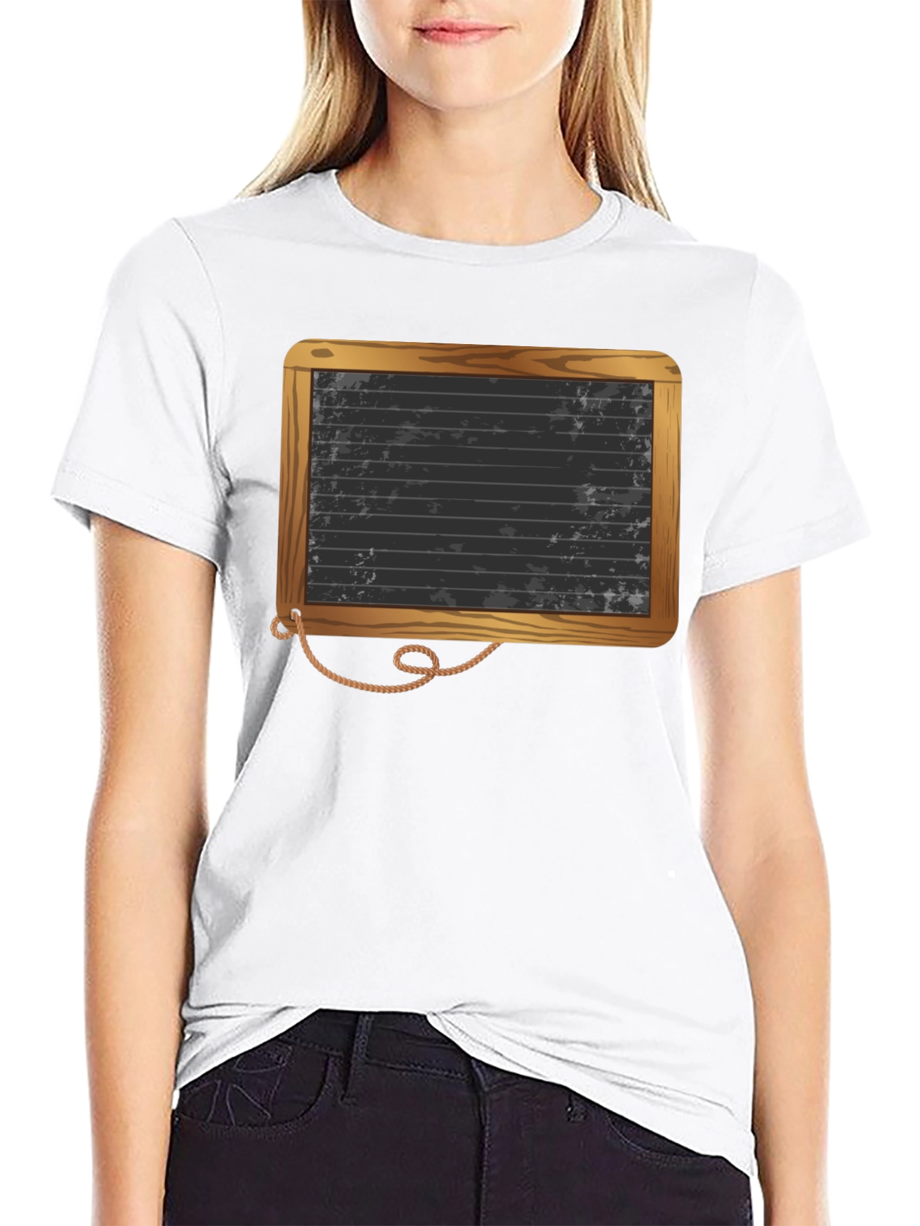 Novelty Blackboard Graphic Tee - Vintage Style - 9