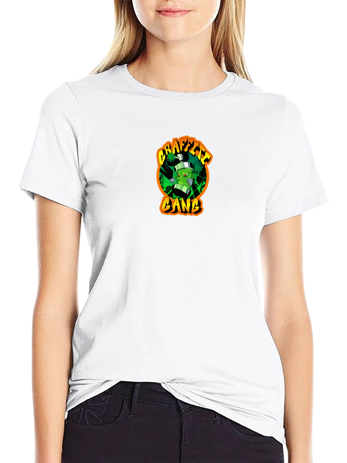 Black Graffiti Gang Black T-Shirt - Street Art Style view 9