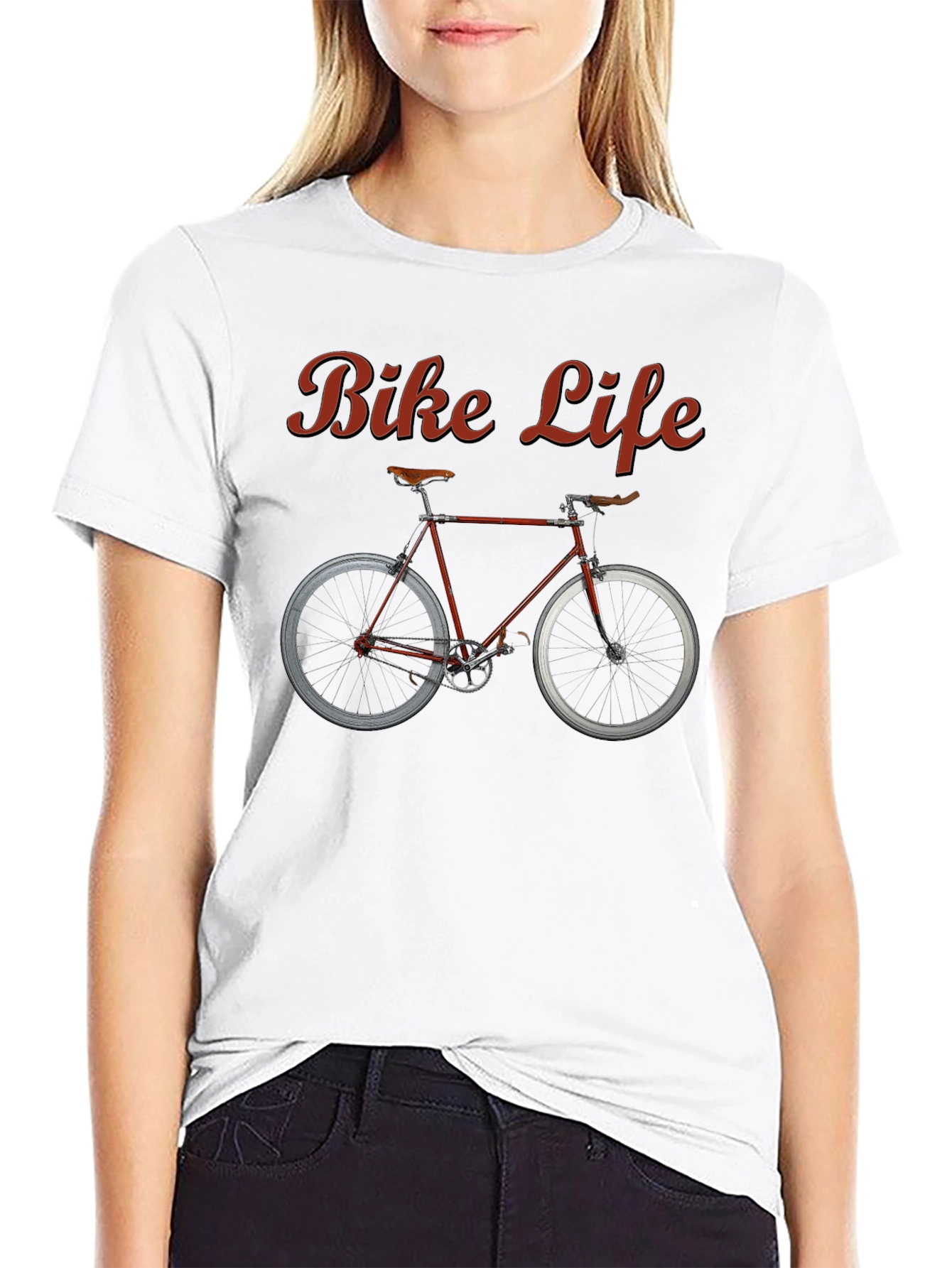 Black Bike Life Graphic Tee - Black view 9