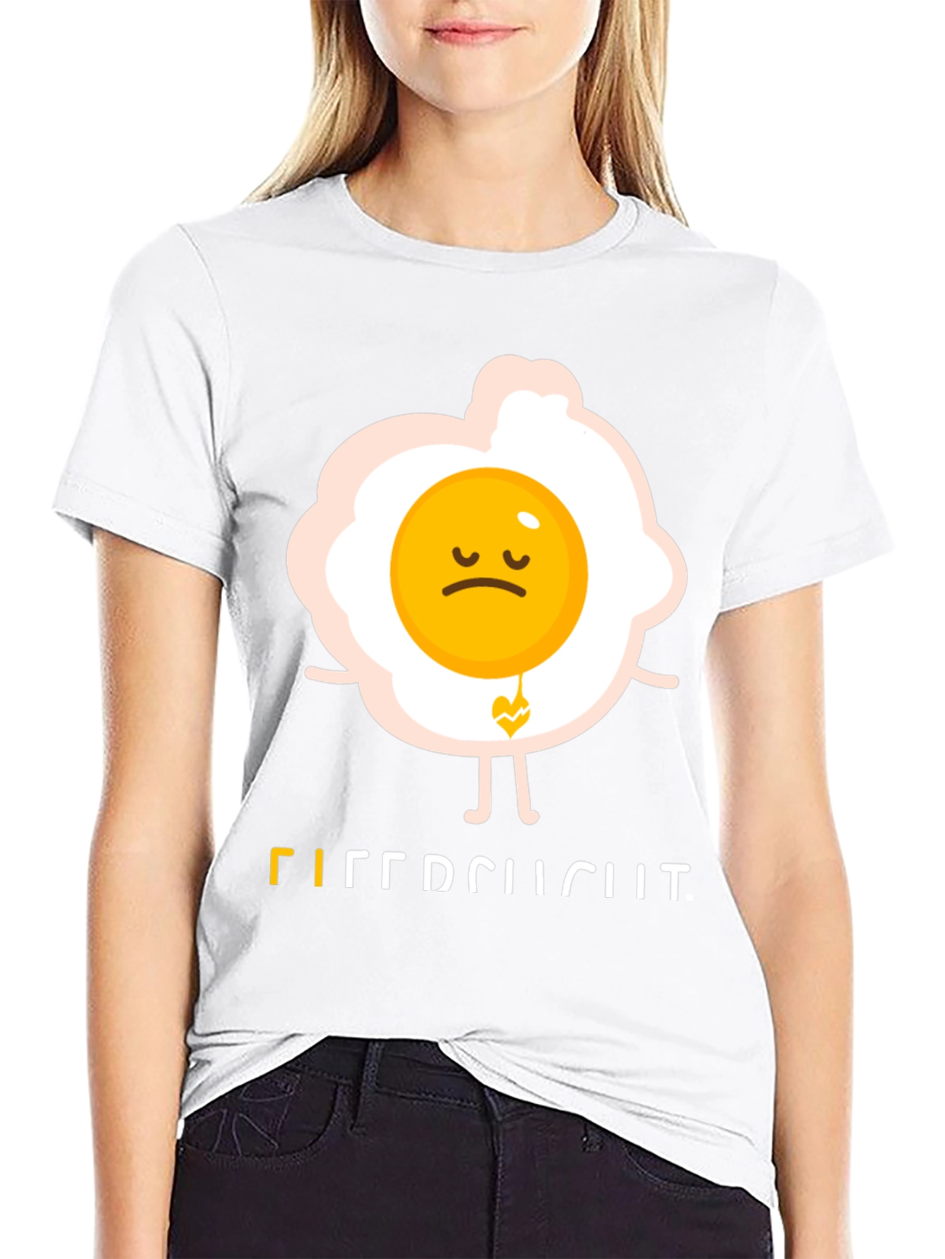 Black Sad Egg Graphic Tee - Unique Humor T-Shirt view 9