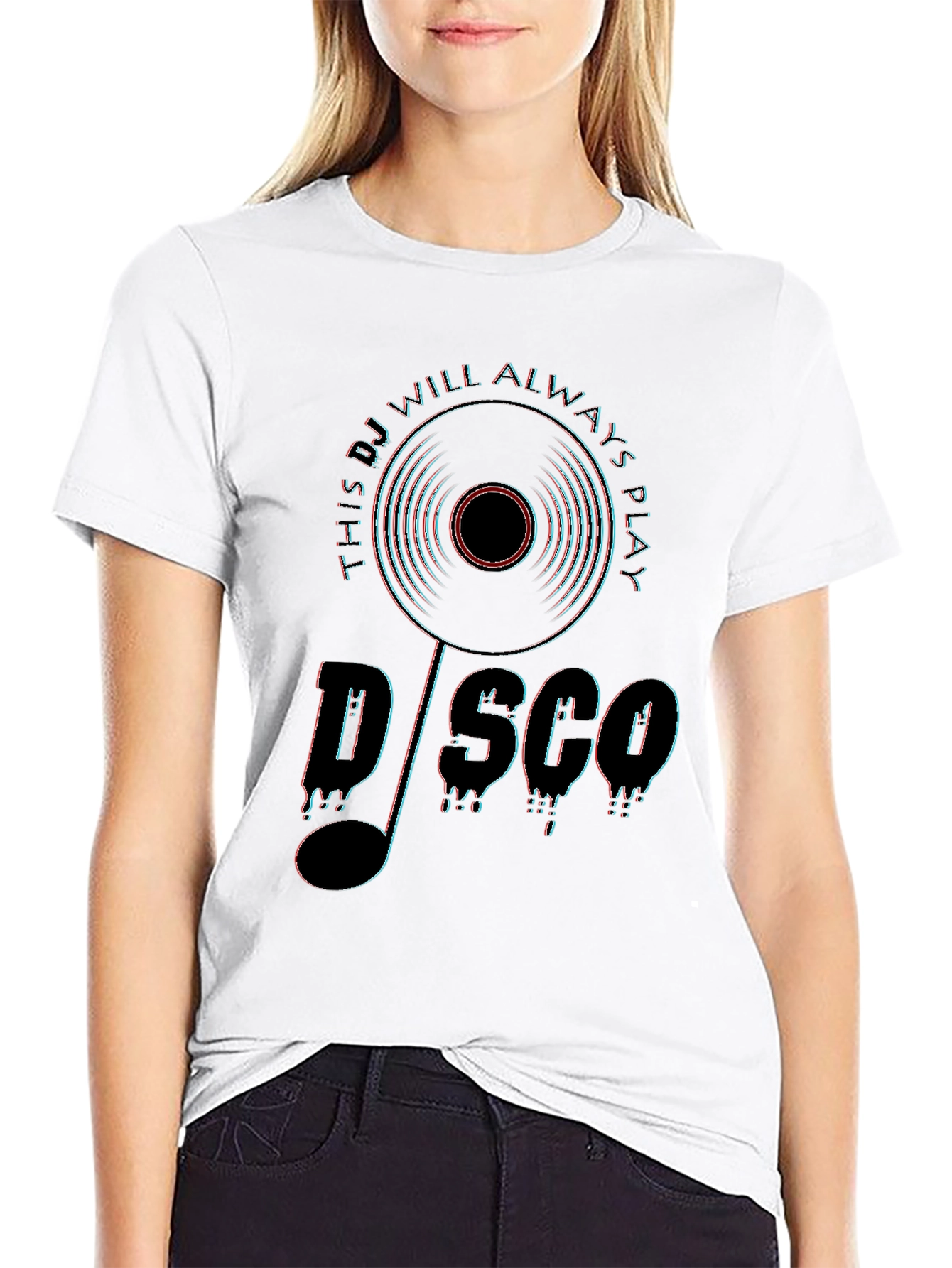 Black Retro Disco DJ T-Shirt view 9