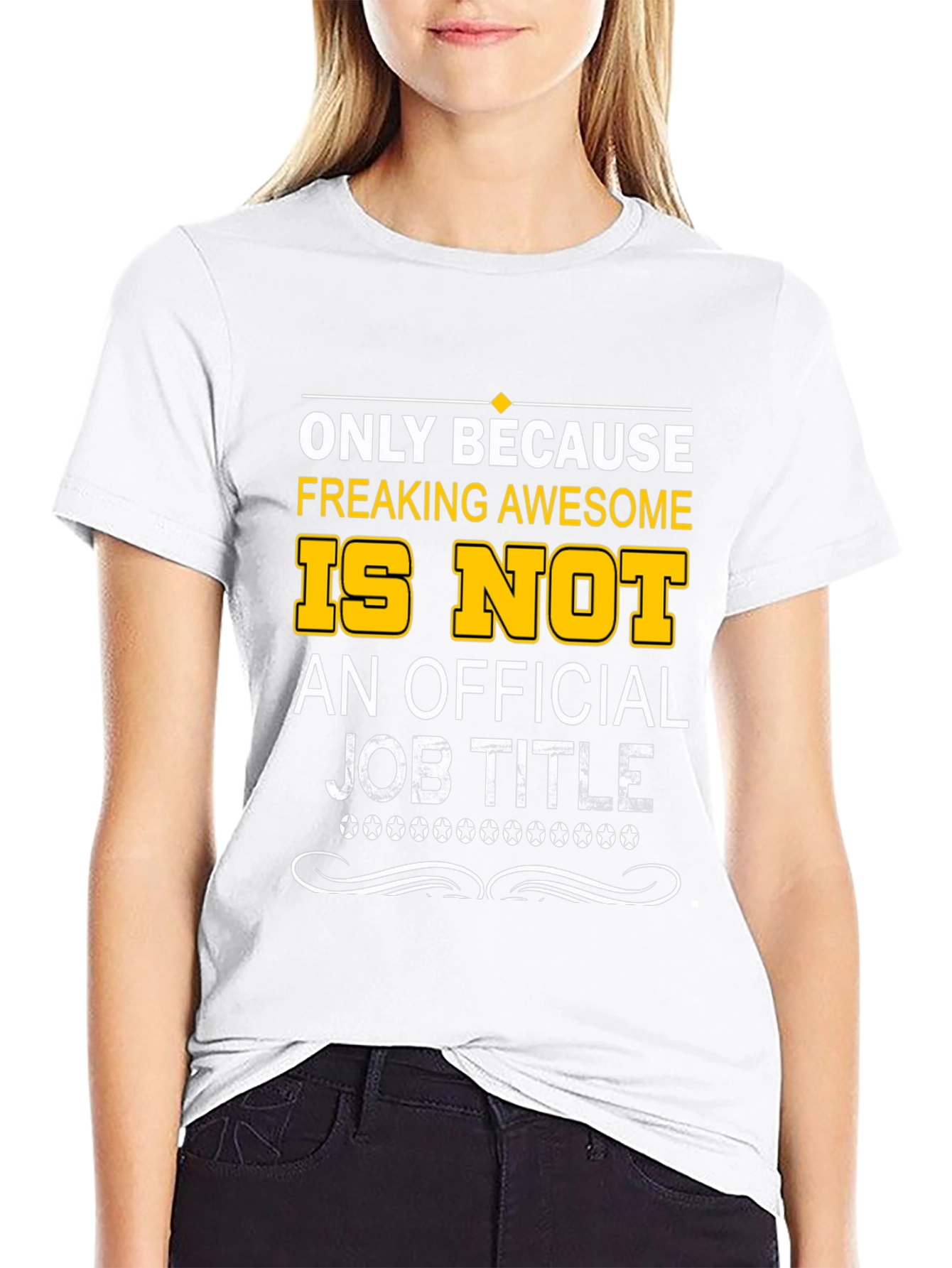 Black Freaking Awesome Official Job Title T-Shirt view 9