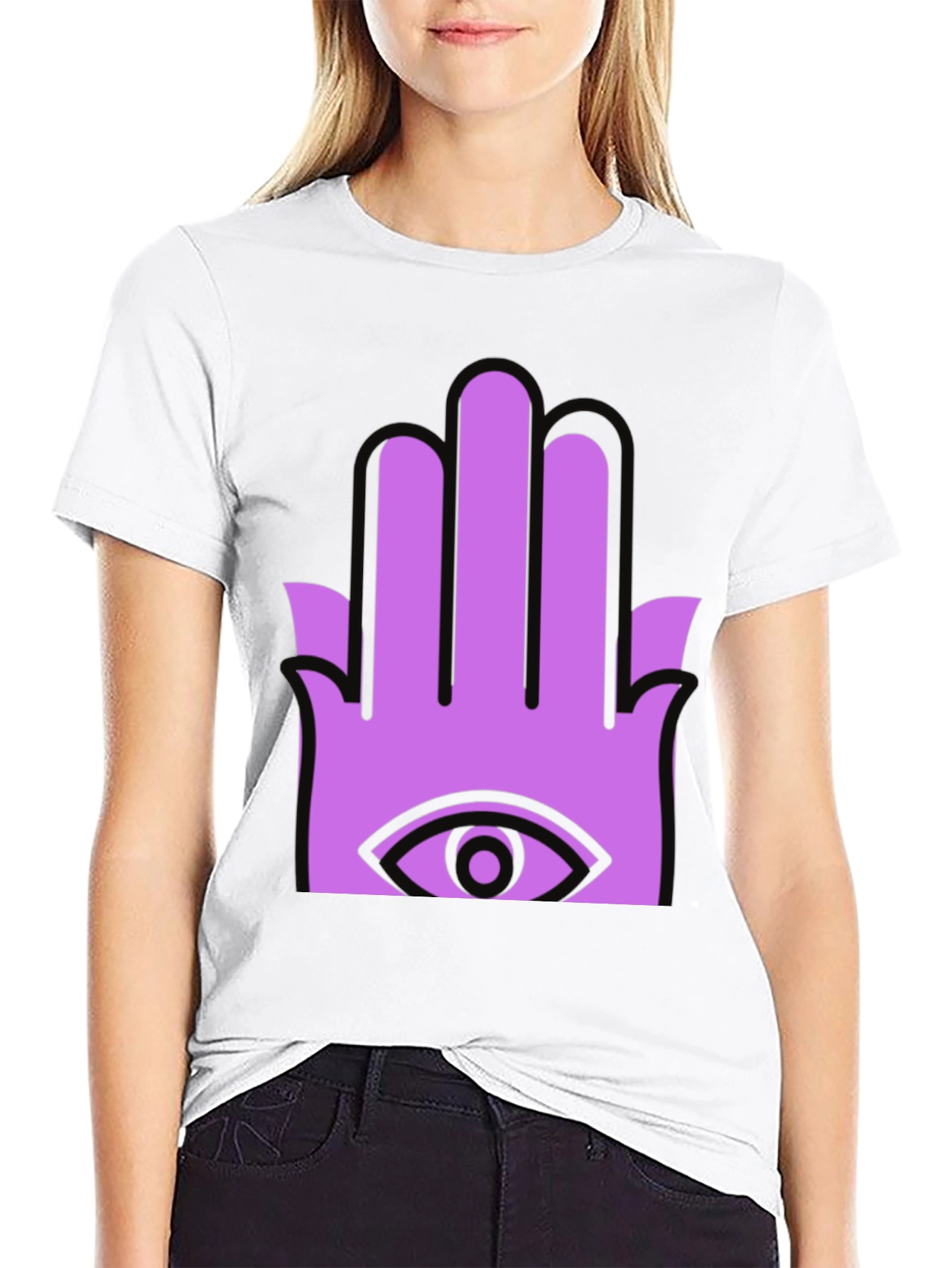 Black Eye Hand Graphic Tee - Stylish Casual Wear view 9