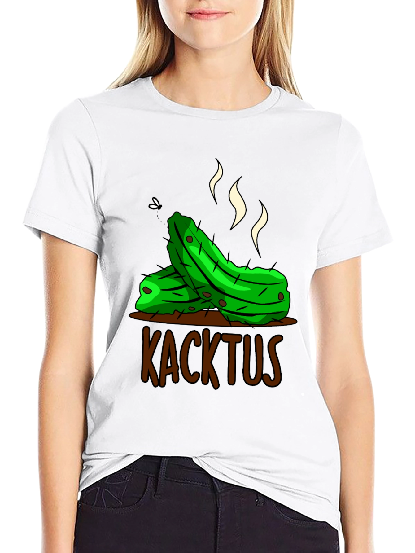 Black Humorous 'Kacktus' Graphic T-Shirt - Unique Novelty Tee view 9