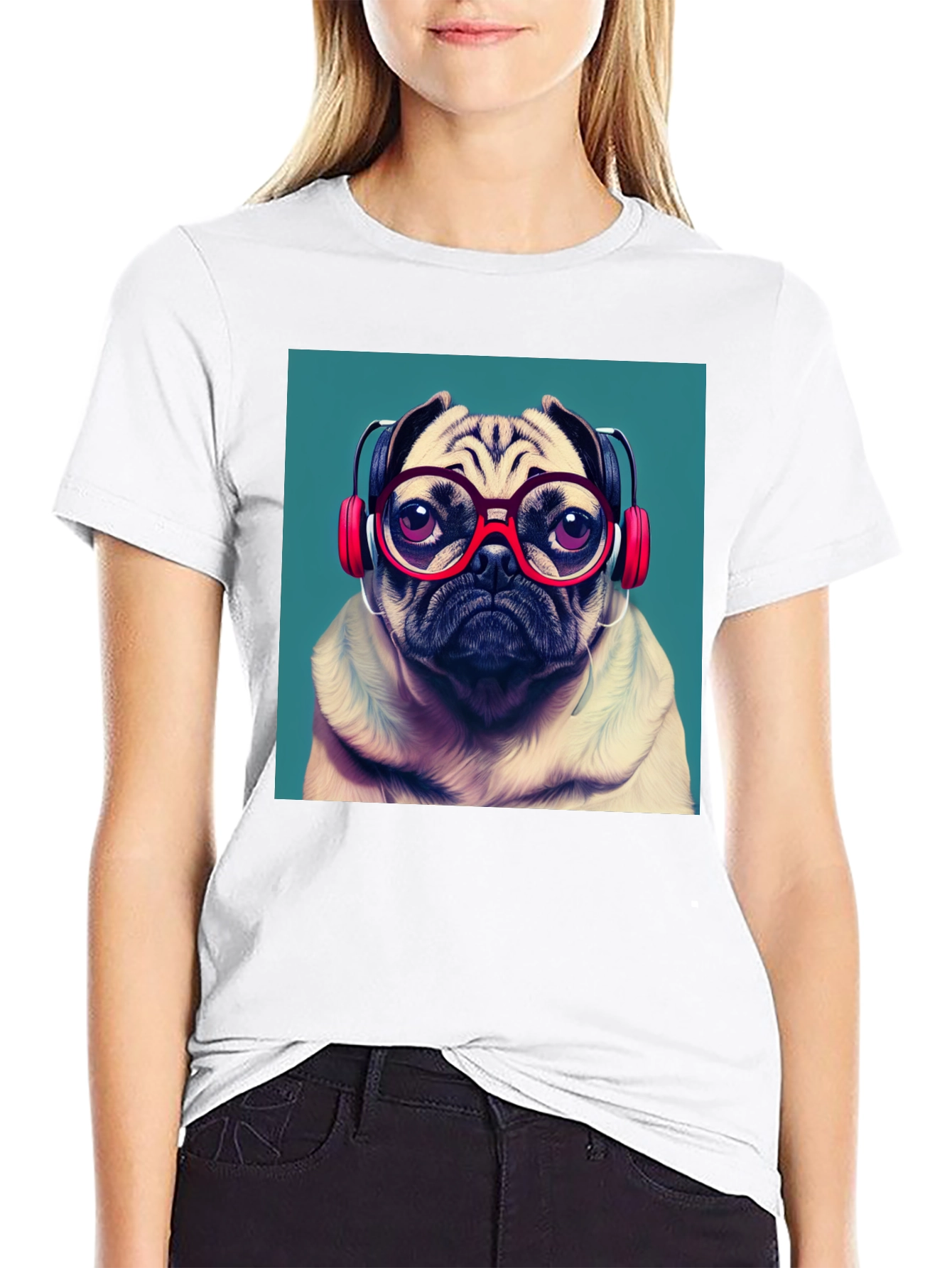 Black Pug DJ Graphic Tee - Stylish Comfort view 9