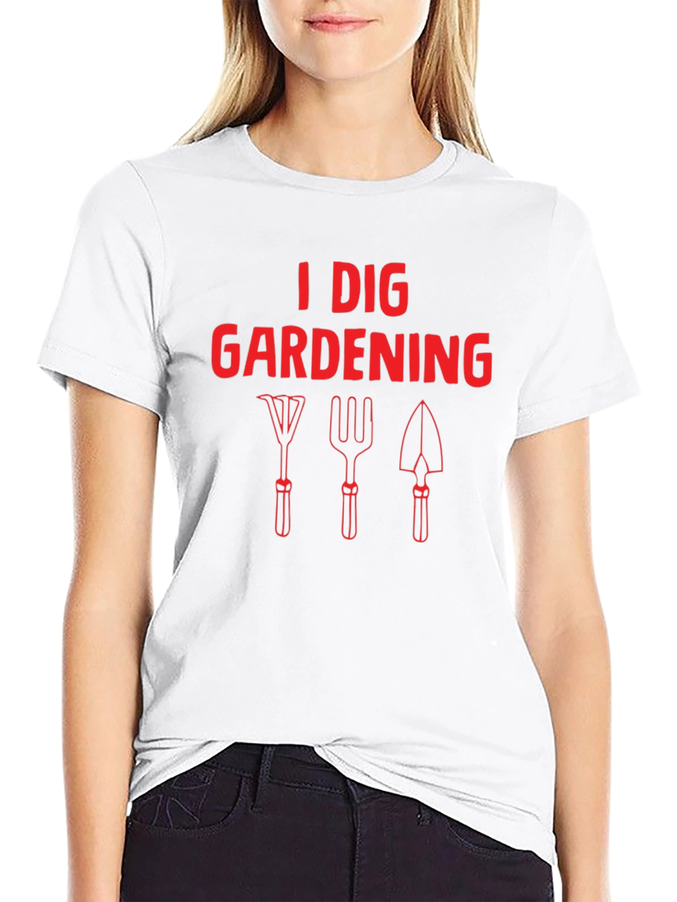 Black I Dig Gardening Graphic T-Shirt view 9