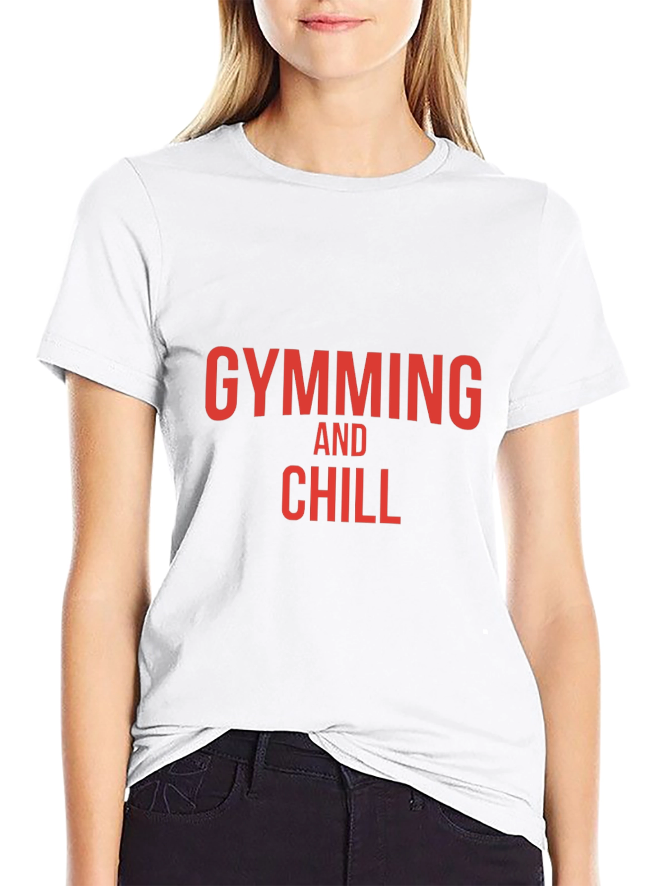 Black Gymming and Chill Graphic Tee - Black view 9