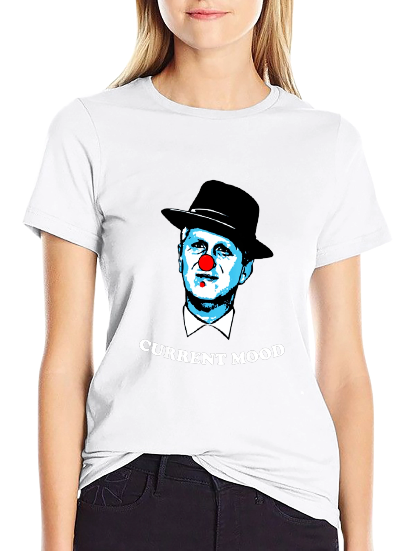 Black Current Mood Clown Graphic T-Shirt view 9