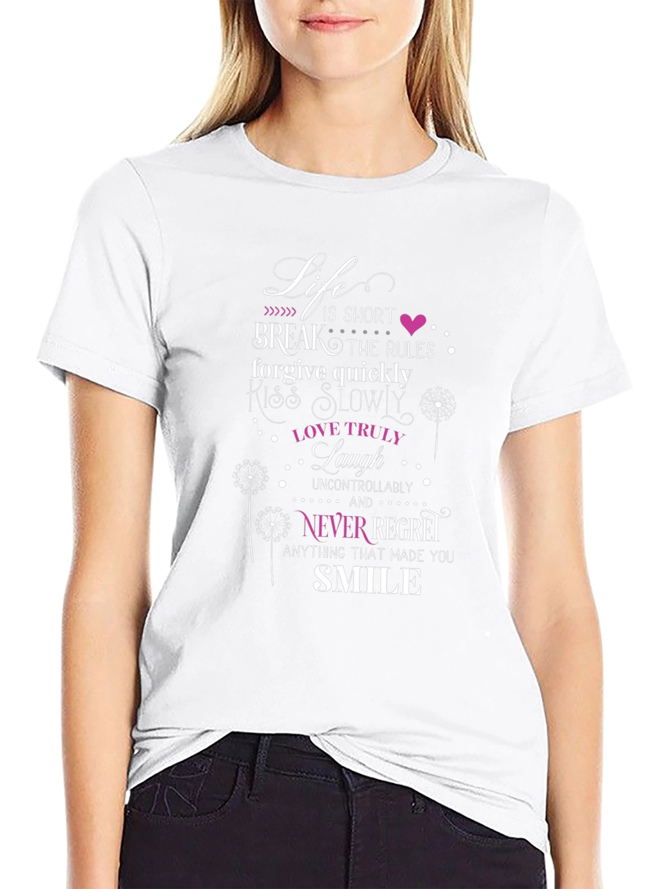 Black Inspirational Life Motto Black T-Shirt view 9