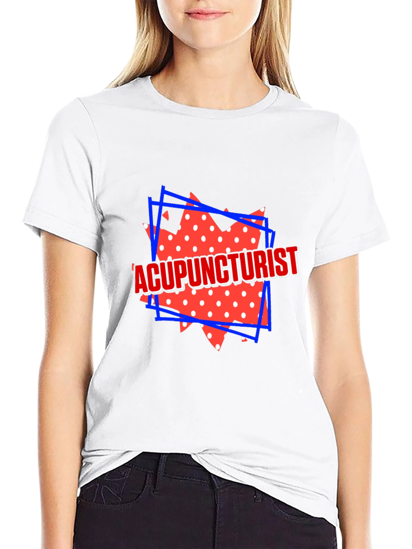Black Acupuncturist Graphic Tee - Novelty Design Shirt view 9