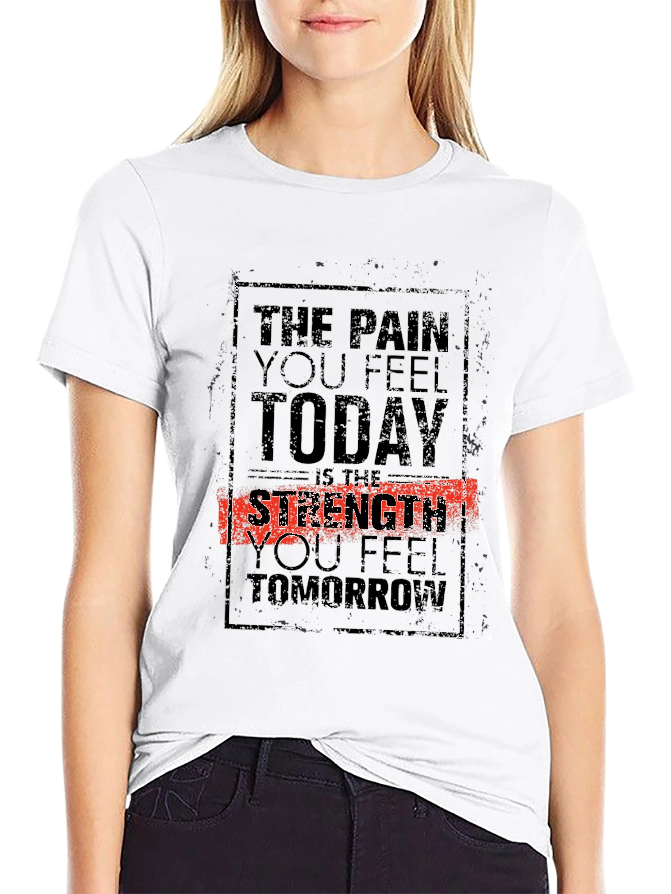 Motivational Workout T-Shirt - Strength Through Pain - 9
