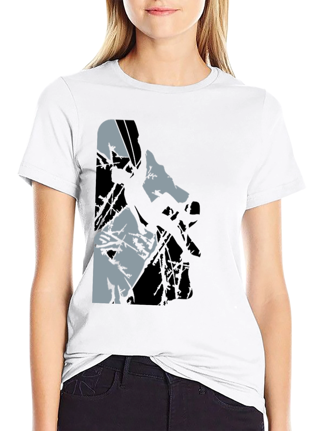 Black Black Graphic Tee: Climbing Silhouette view 9