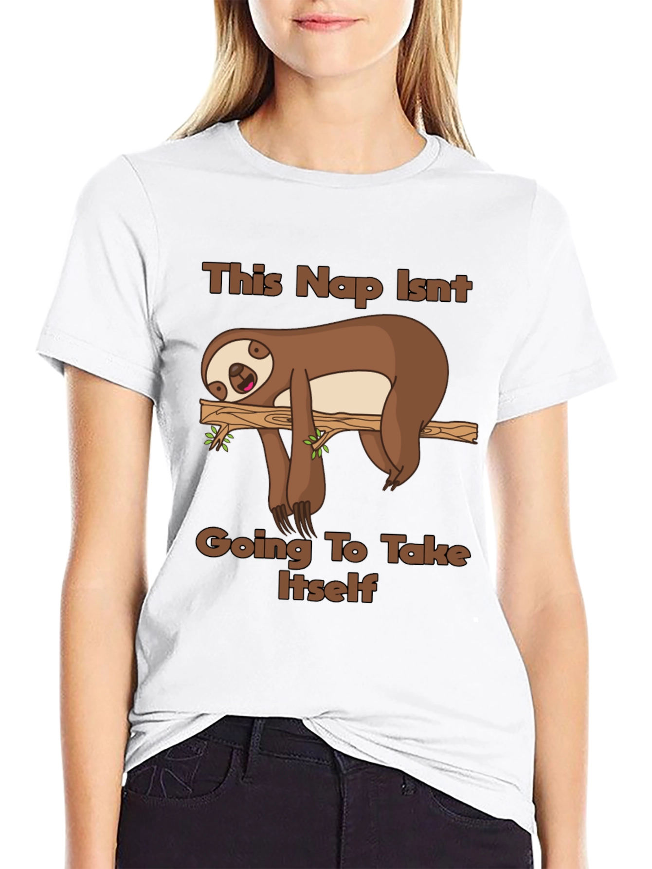 Black Sloth Nap T-Shirt - Funny Lazy Day Tee view 9
