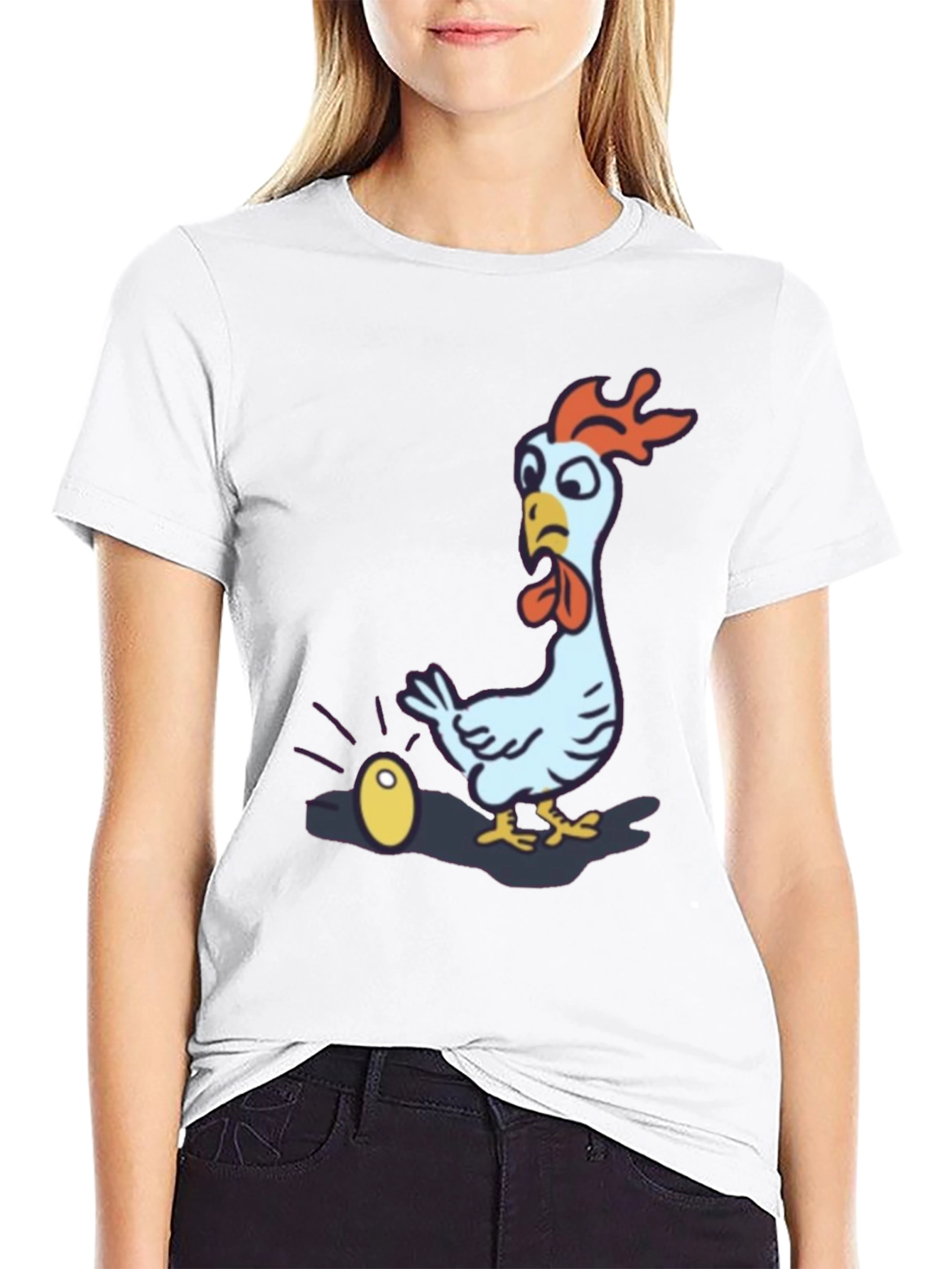 Black Funny Chicken Golden Egg Black T-Shirt view 9