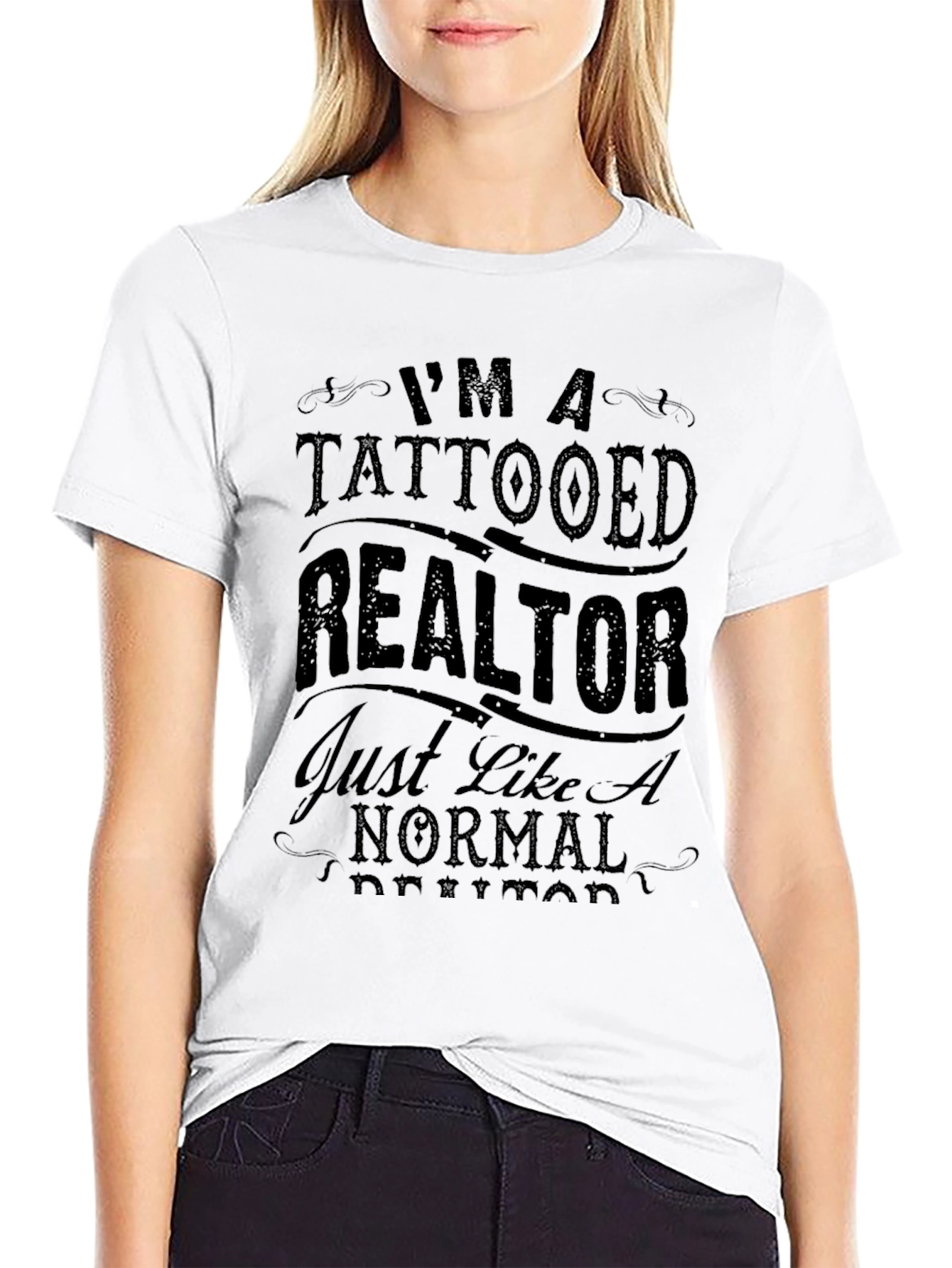 Black Tattooed Realtor T-Shirt - Funny Real Estate Agent Tee view 9