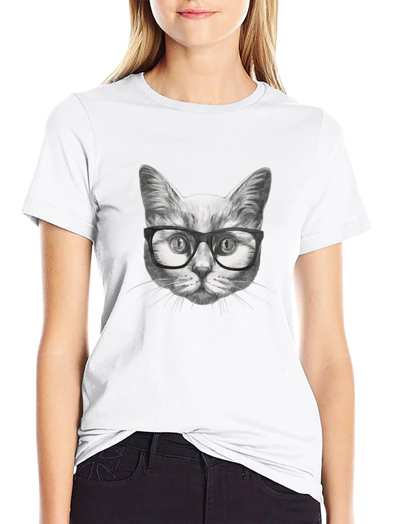 Black Cool Cat T-Shirt - Stylish Graphic Tee view 9