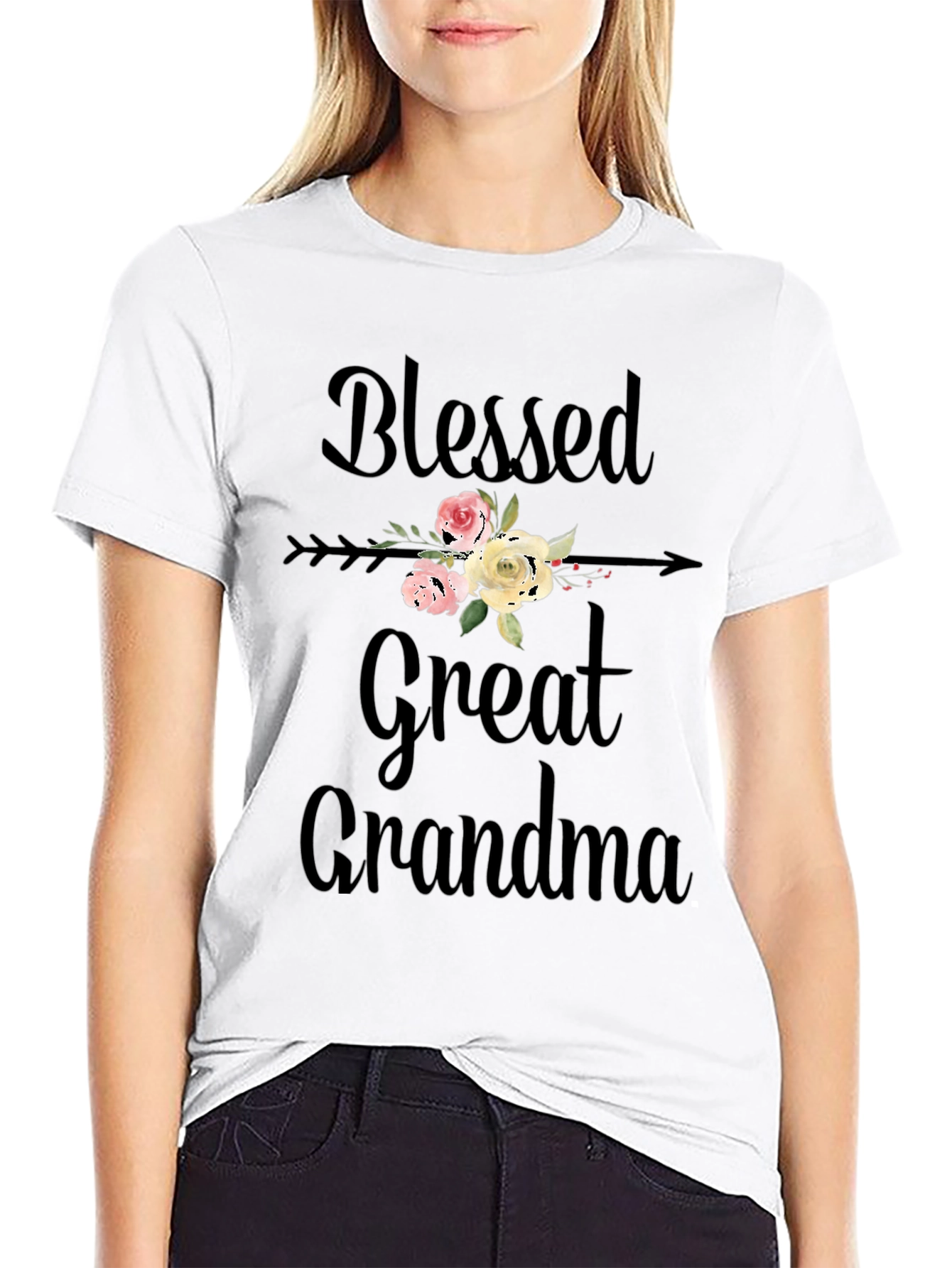 Black Blessed Great Grandma Graphic T-Shirt view 9